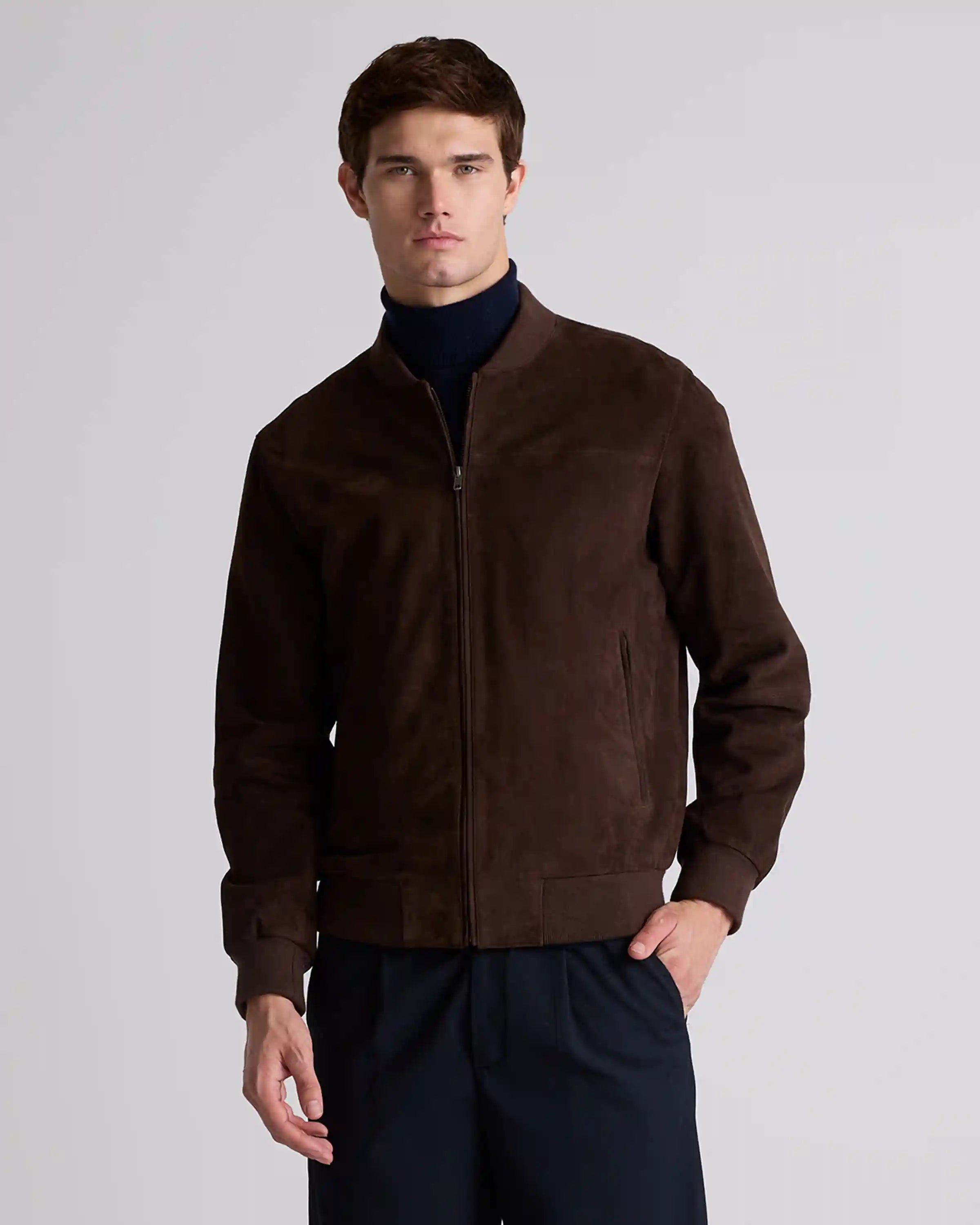 100% Suede Bomber Jacket
