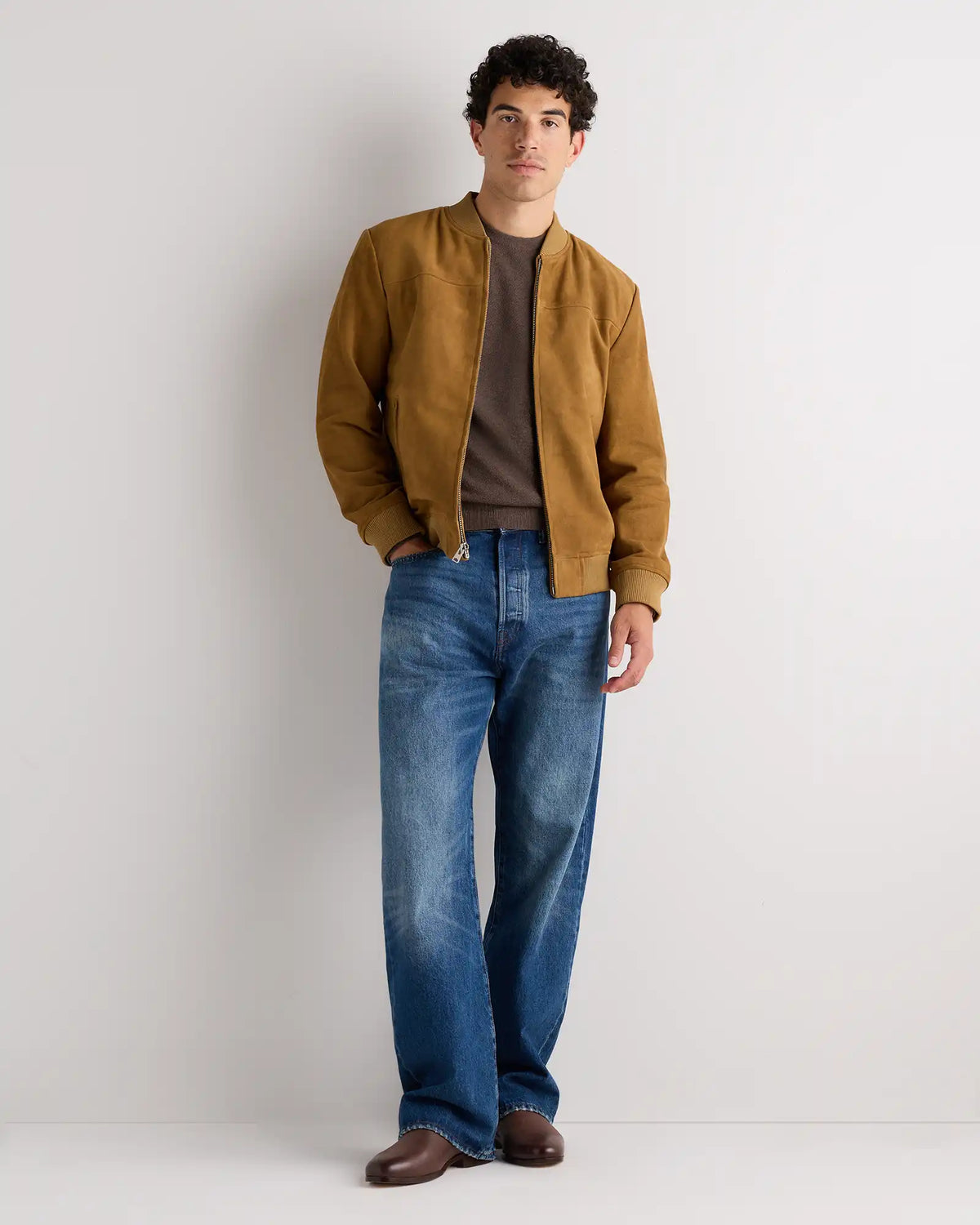 100% Suede Bomber Jacket