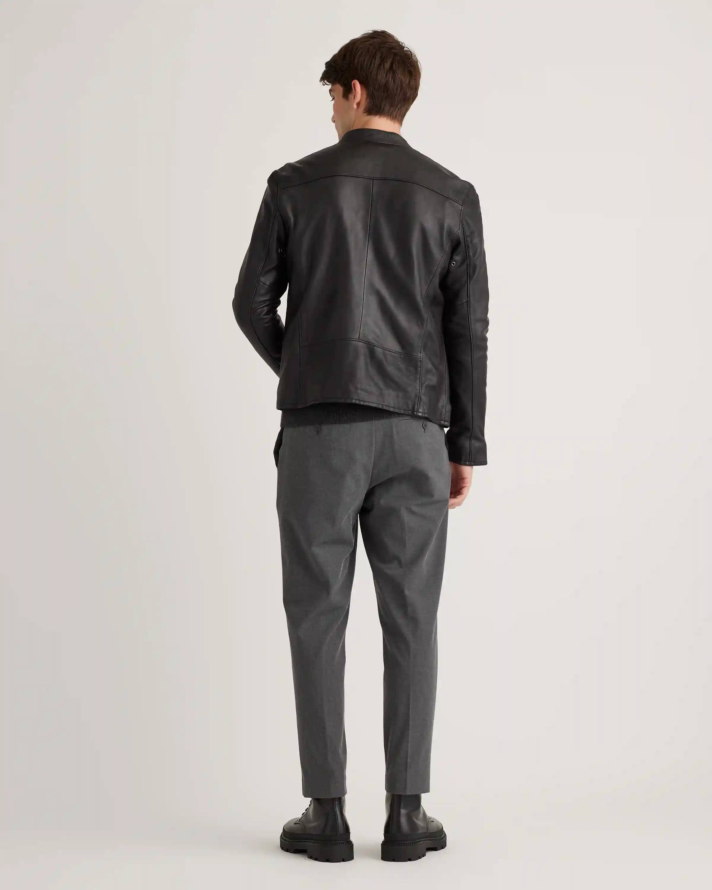 100% Leather Café Racer Jacket
