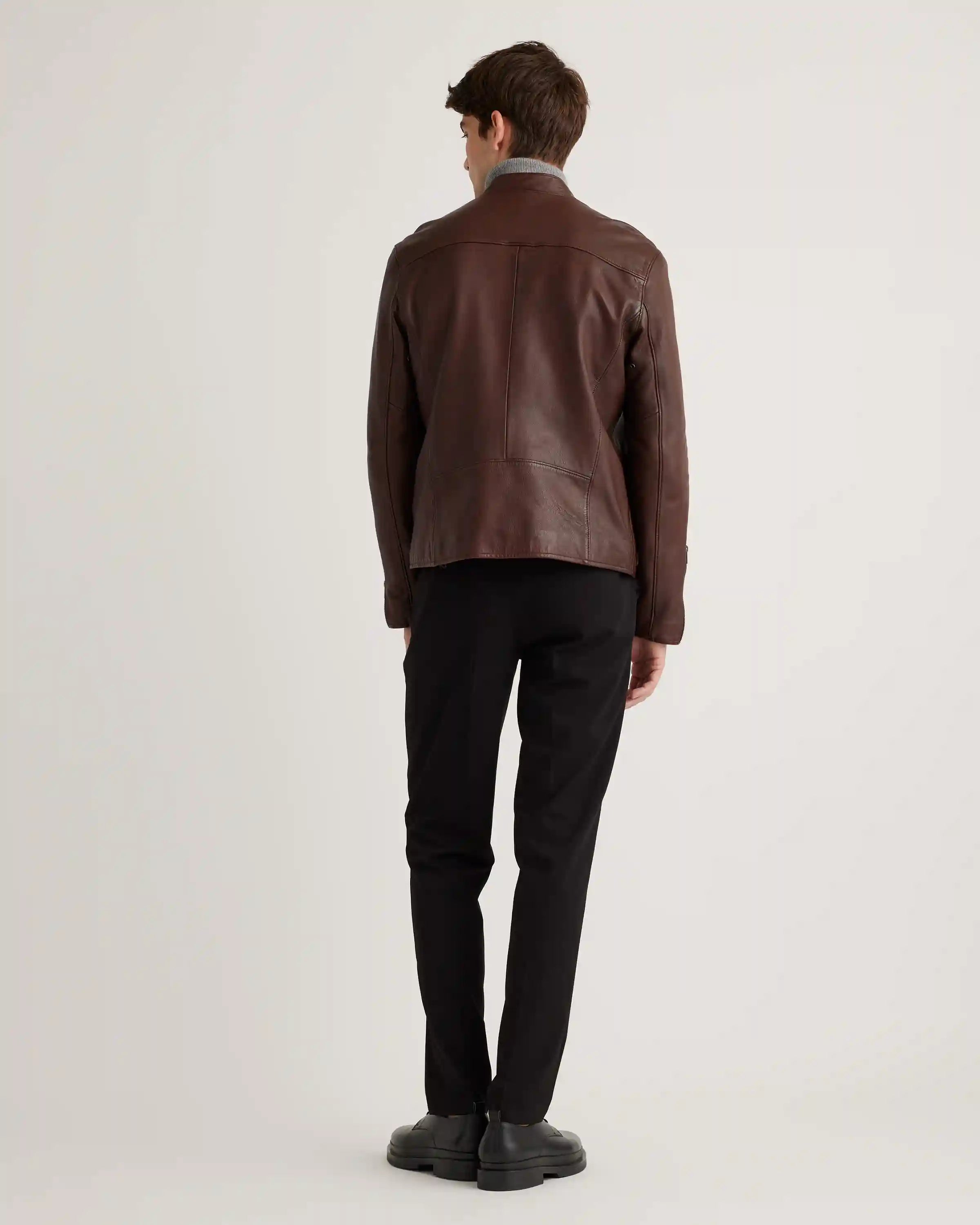 100% Leather Café Racer Jacket