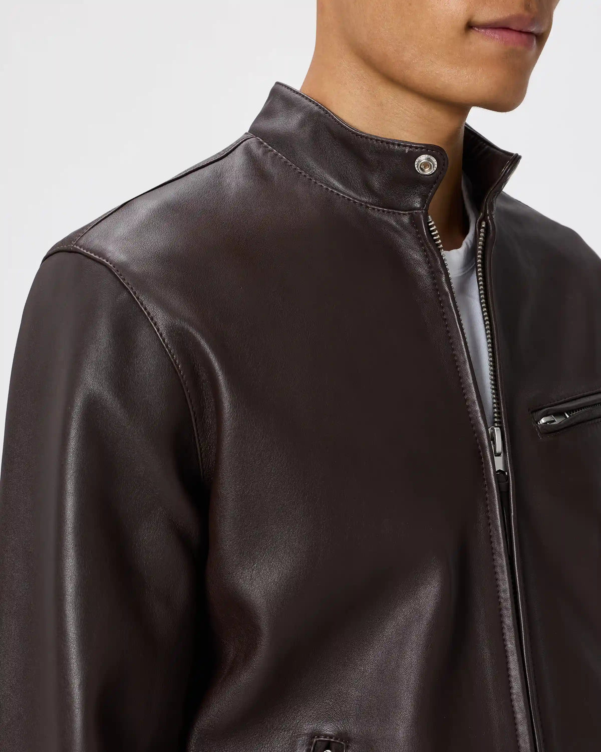 100% Leather Café Racer Jacket