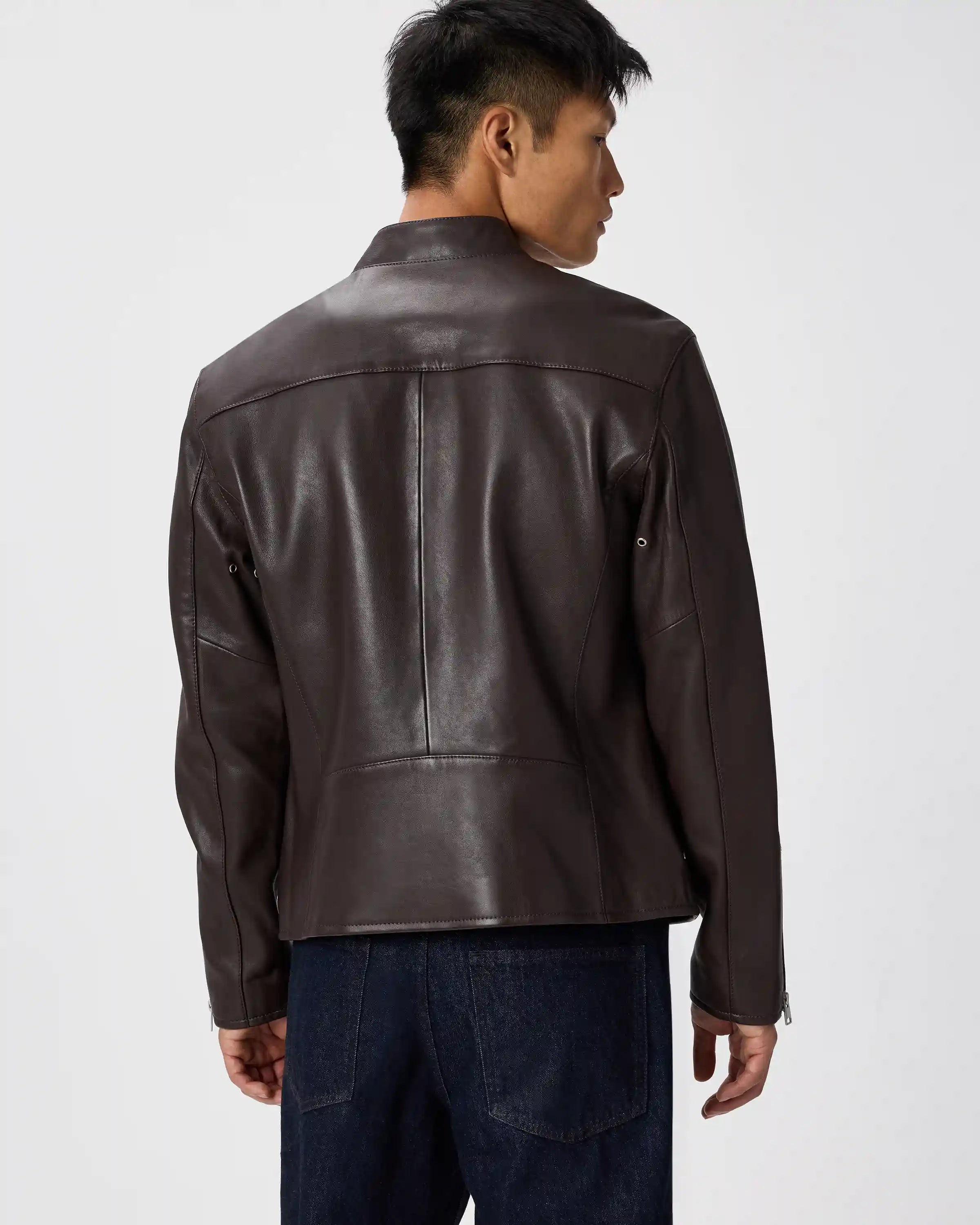 100% Leather Café Racer Jacket