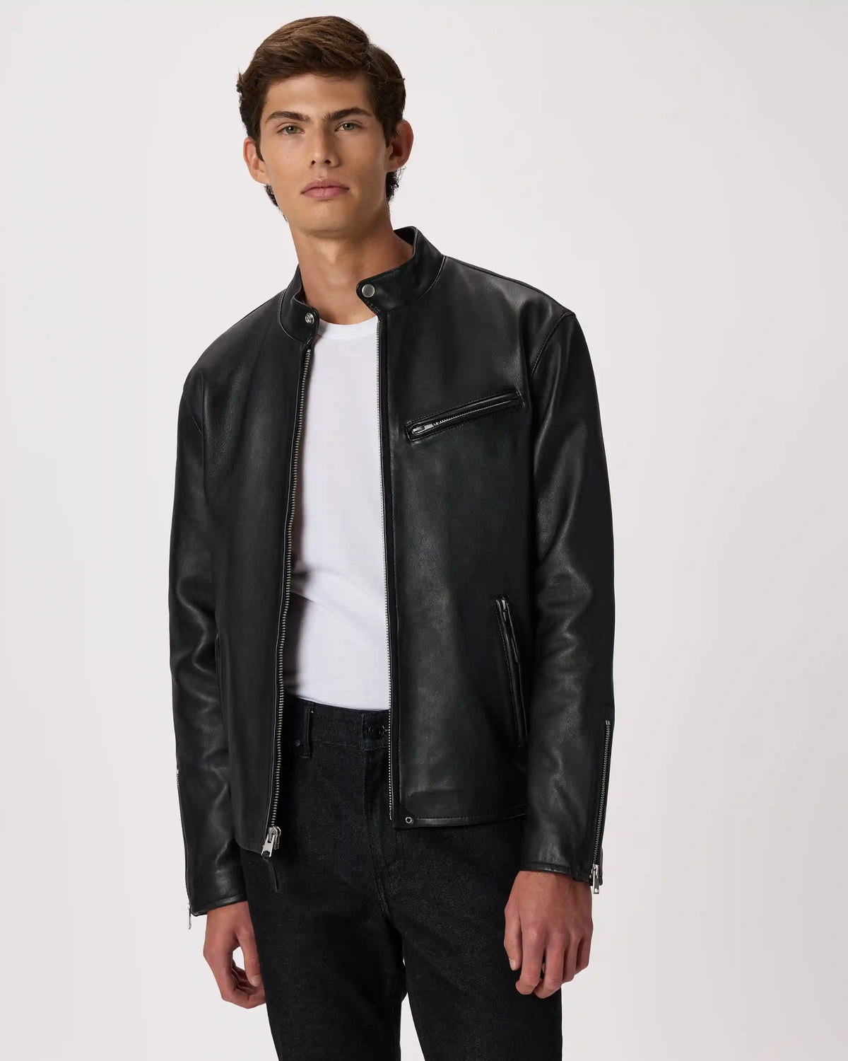 100% Leather Café Racer Jacket