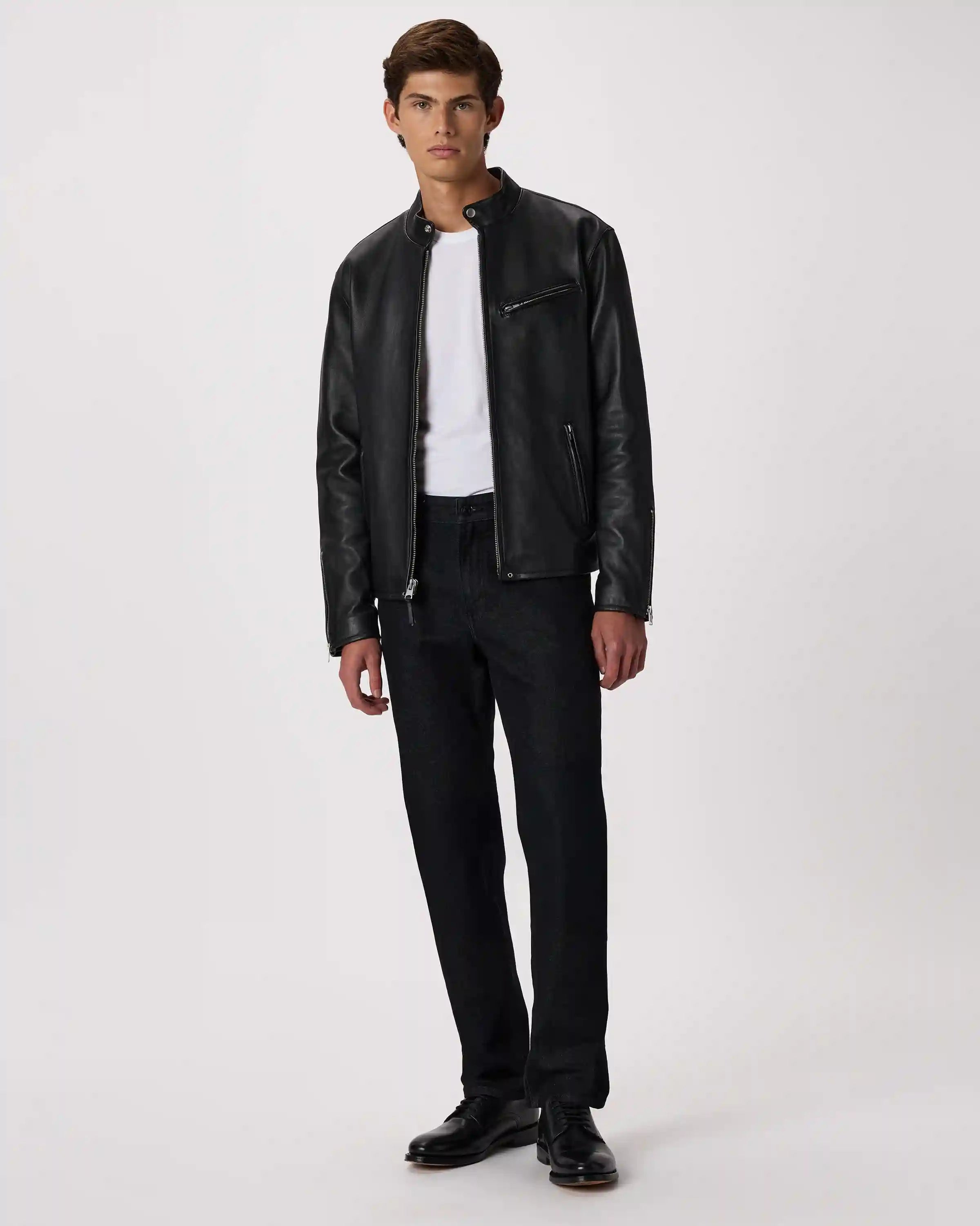 100% Leather Café Racer Jacket