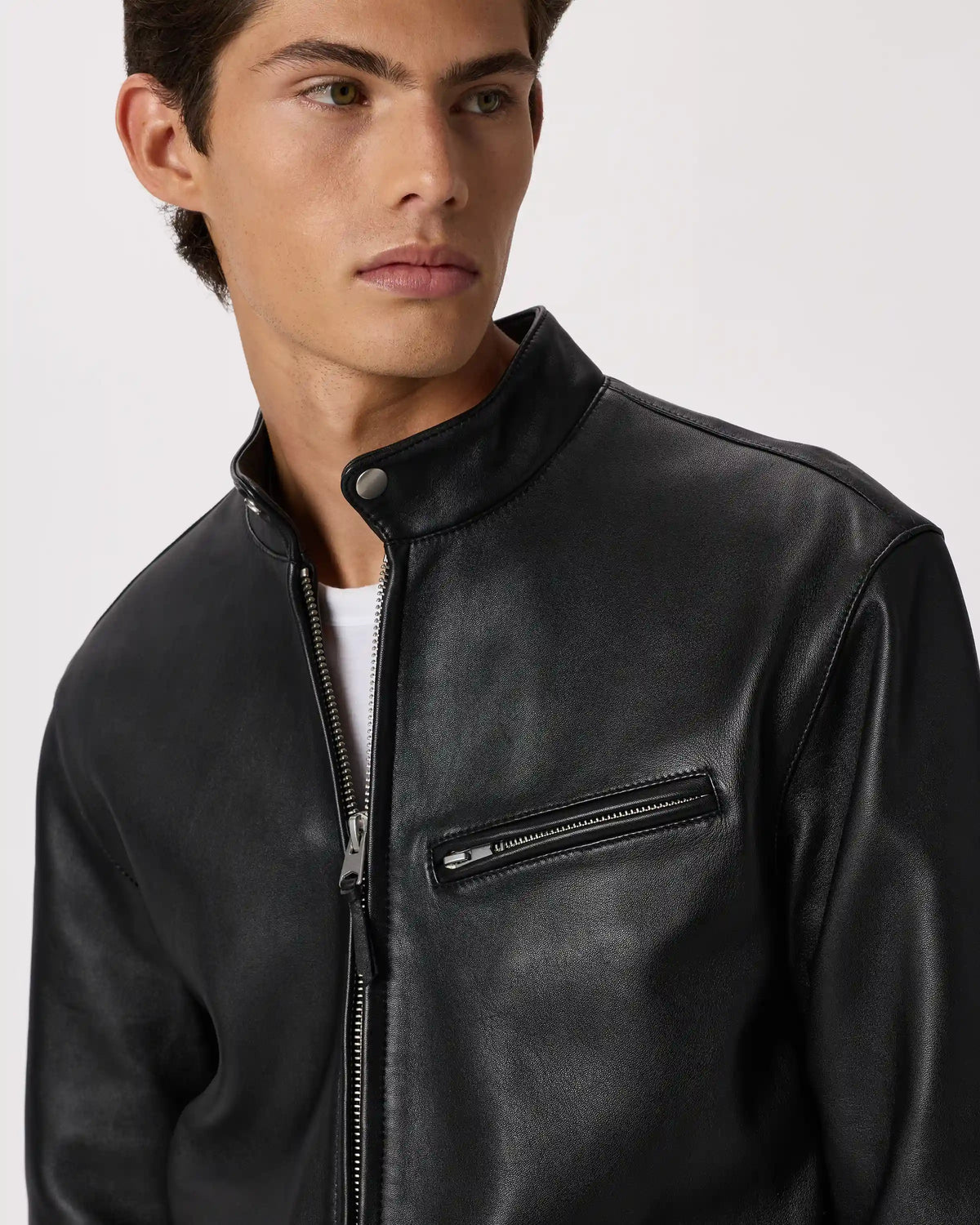 100% Leather Café Racer Jacket