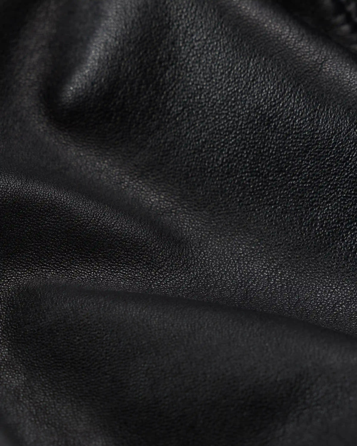 Shearling Collar Leather Flight Jacket
