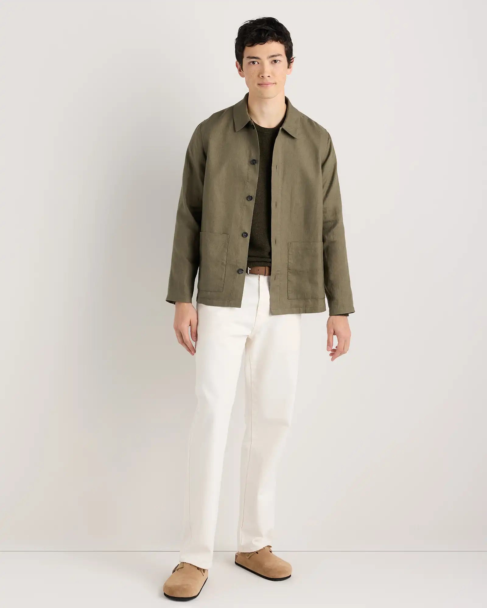 100% European Linen Chore Jacket