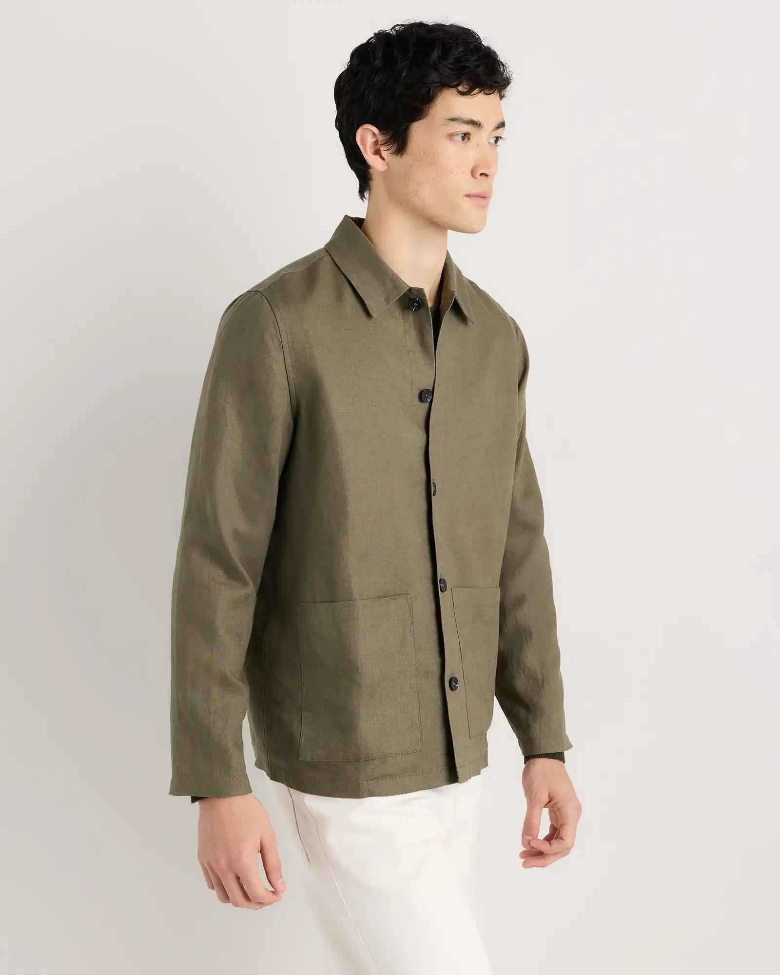 100% European Linen Chore Jacket