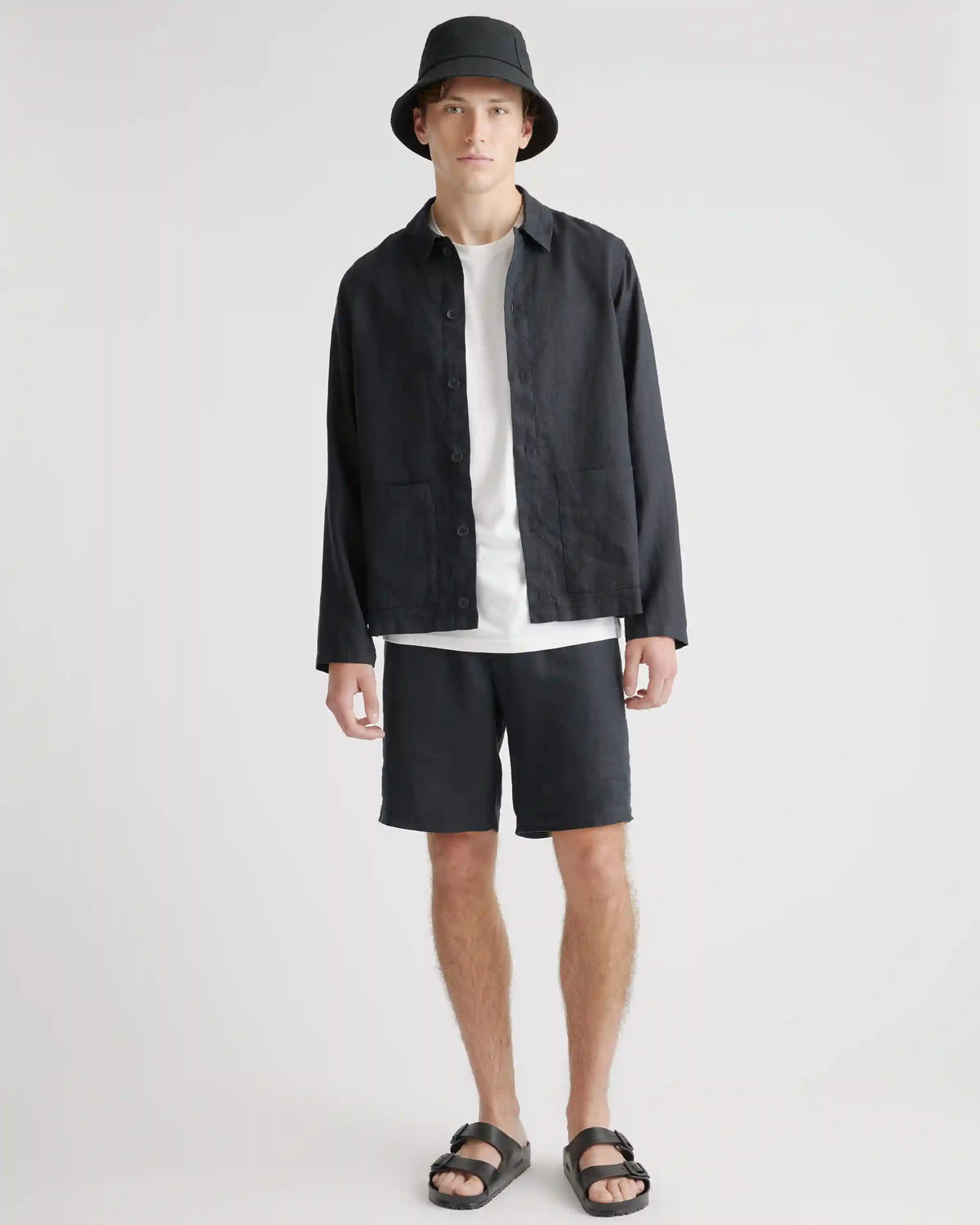 100% European Linen Chore Jacket