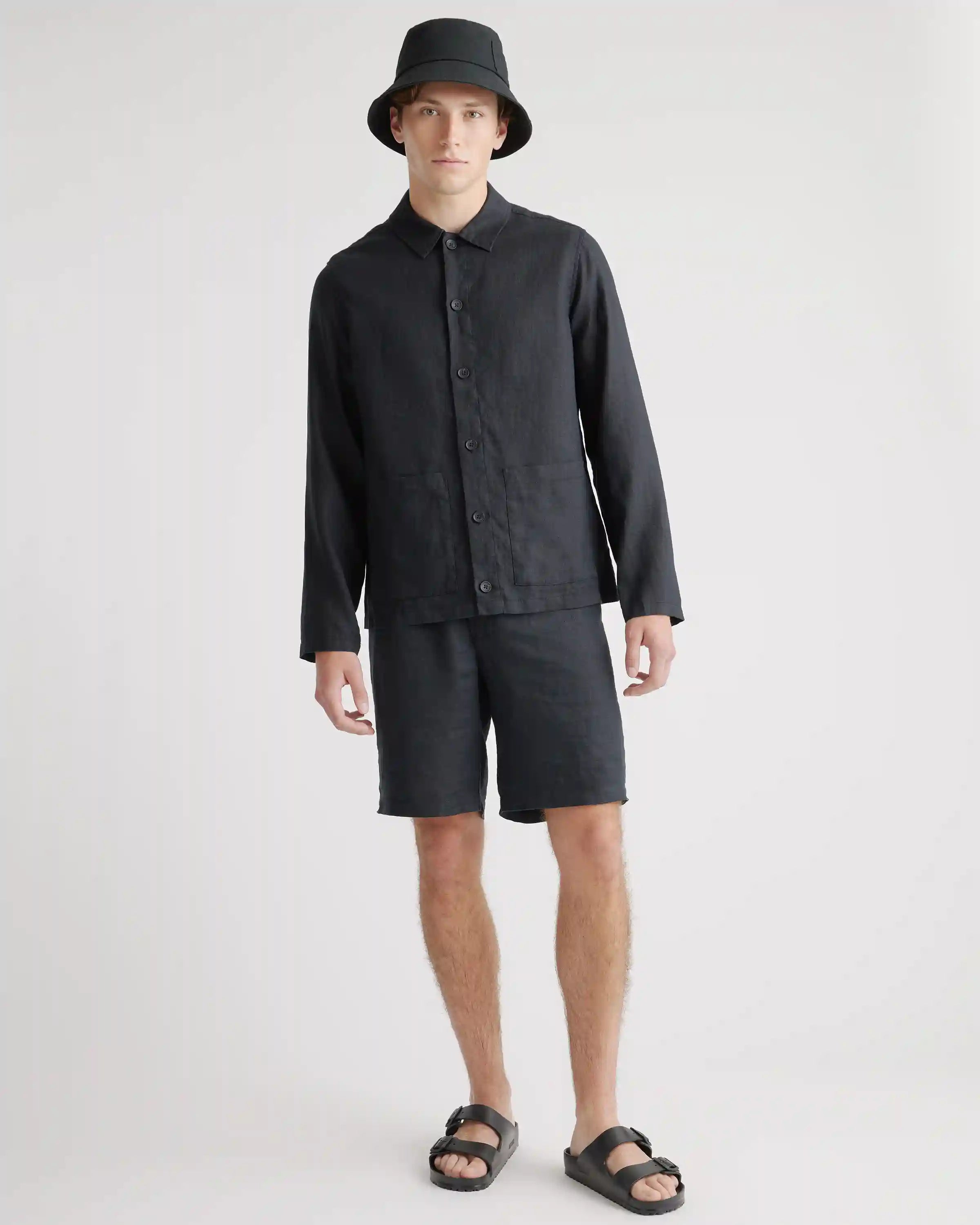 100% European Linen Chore Jacket