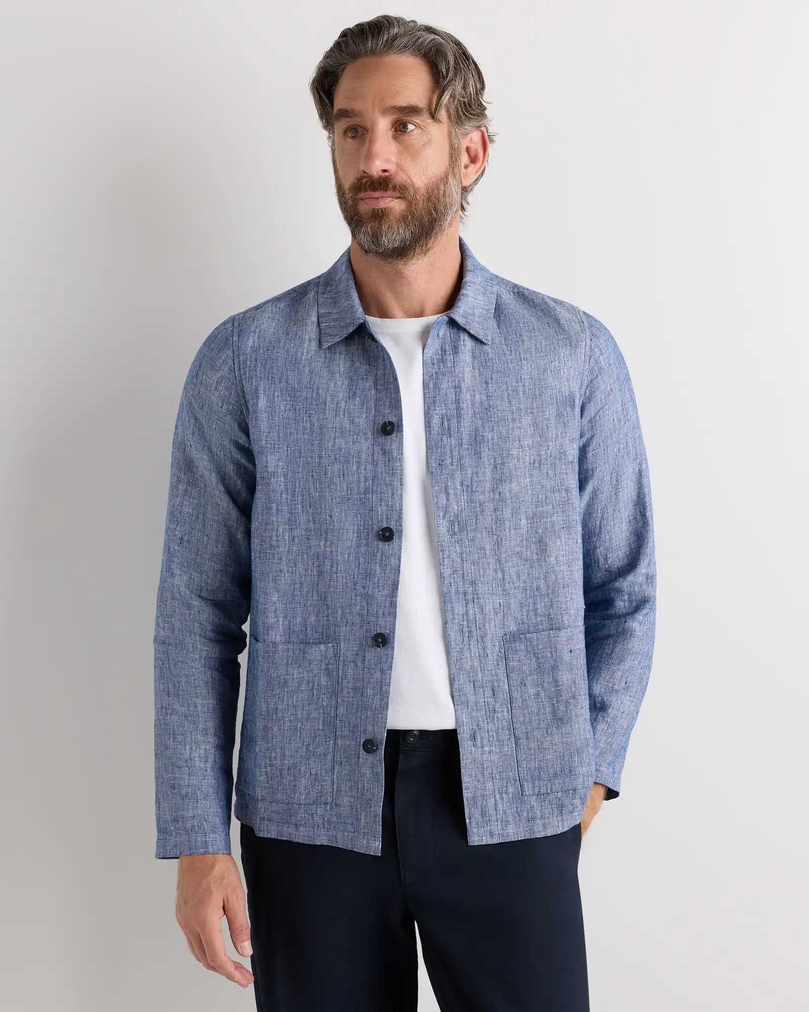 100% European Linen Chore Jacket