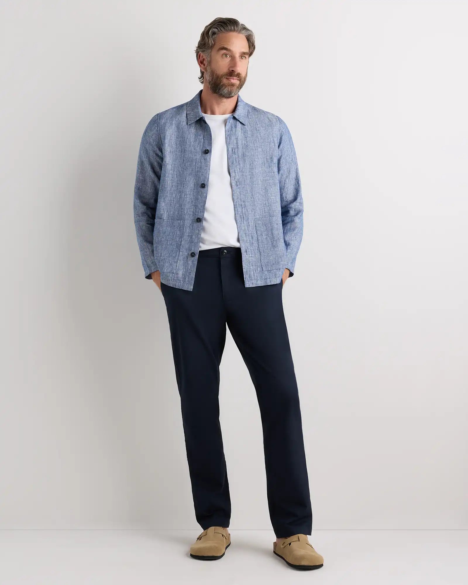 100% European Linen Chore Jacket