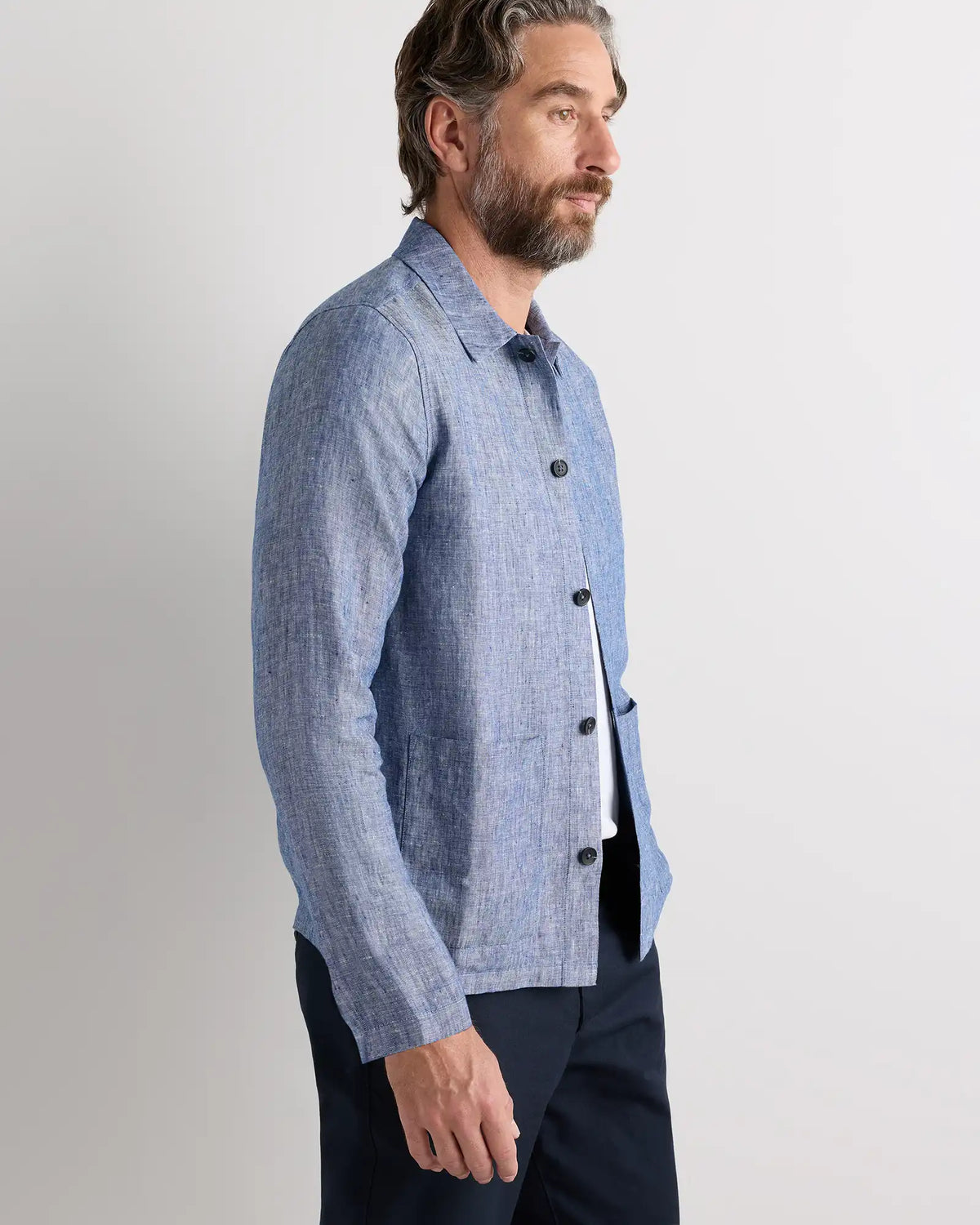 100% European Linen Chore Jacket