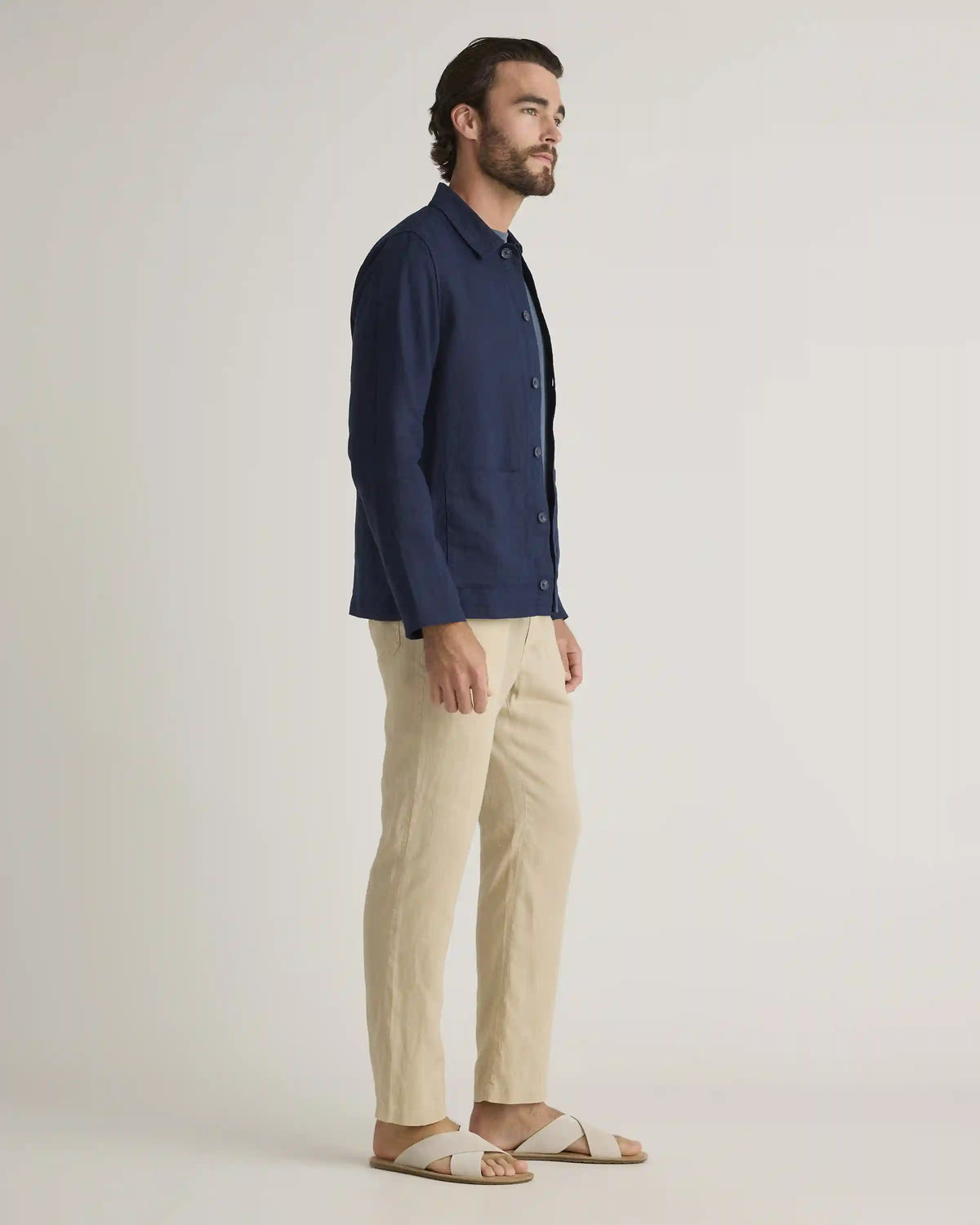 100% European Linen Chore Jacket