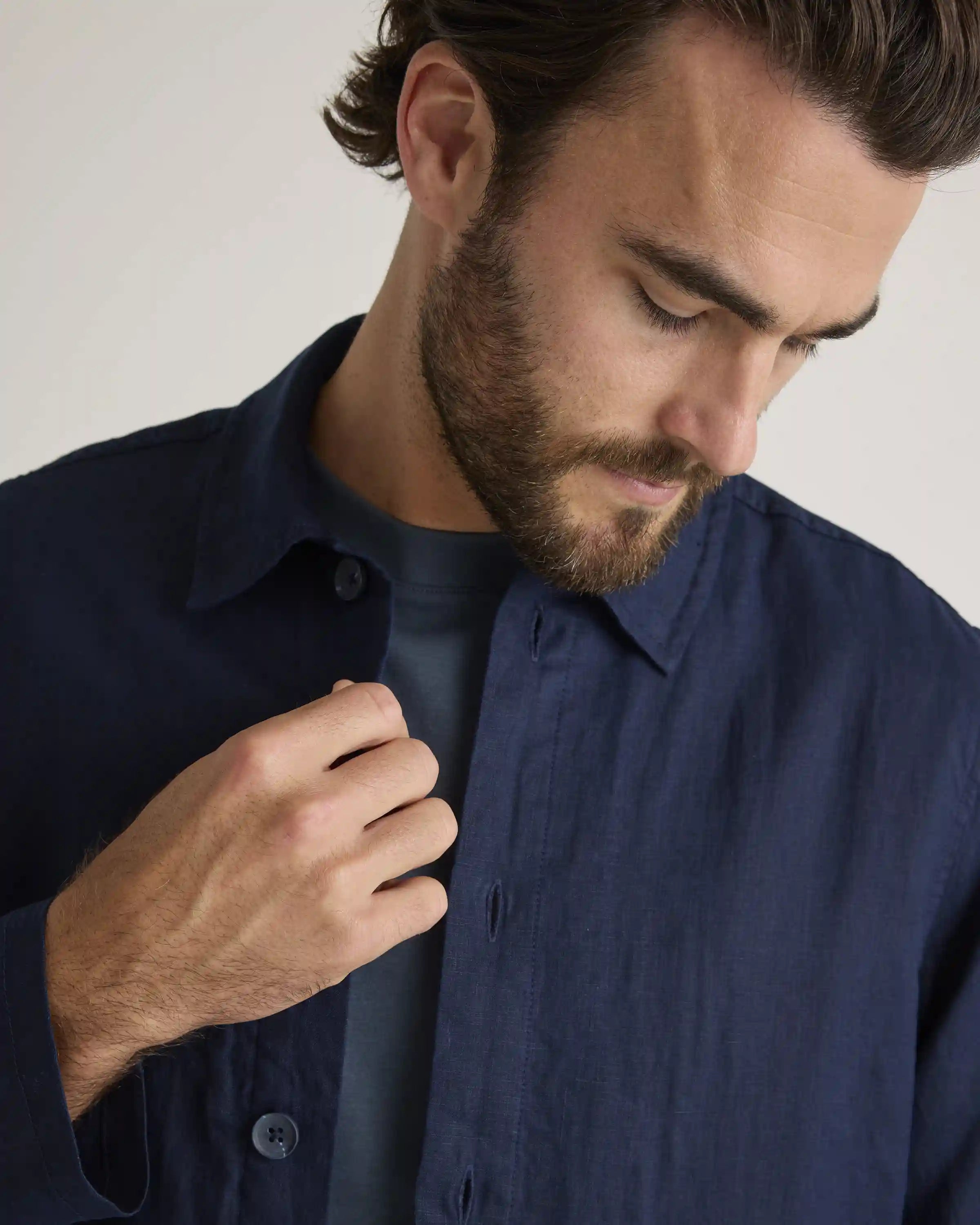 100% European Linen Chore Jacket