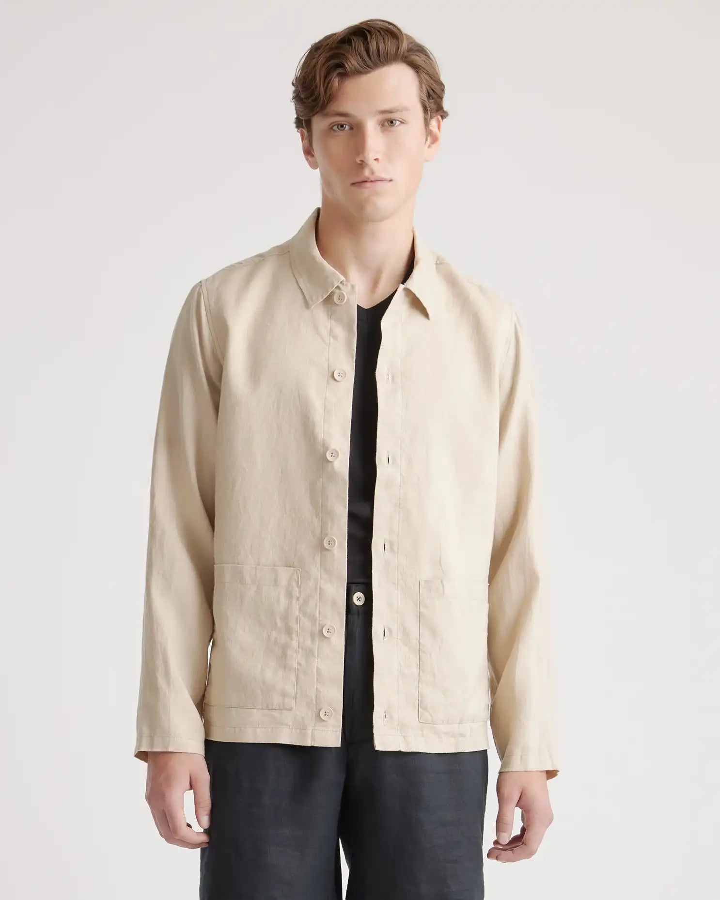 100% European Linen Chore Jacket
