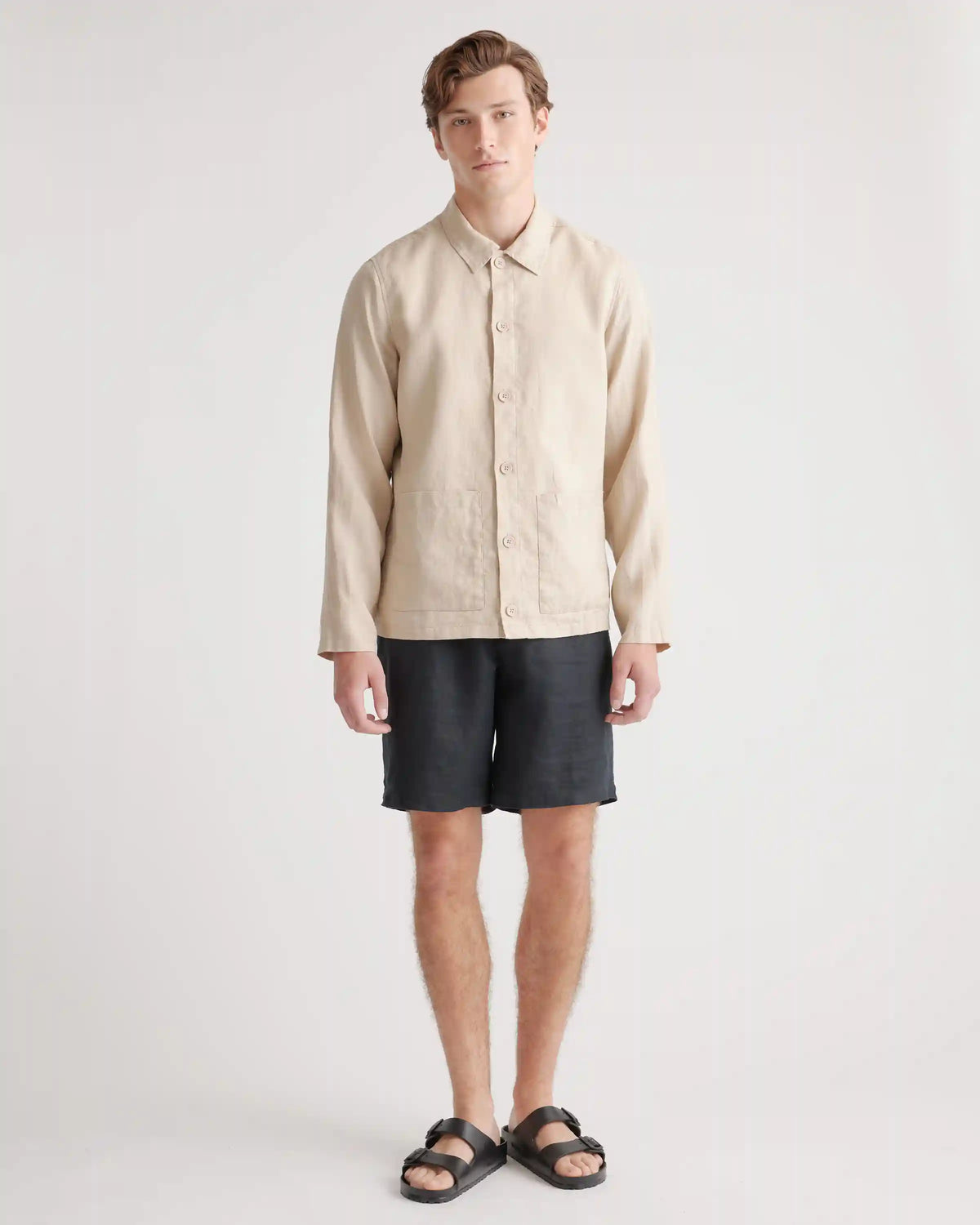 100% European Linen Chore Jacket