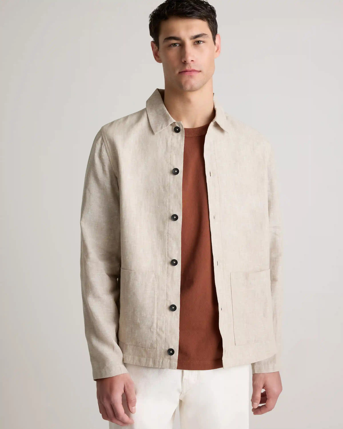 100% European Linen Chore Jacket