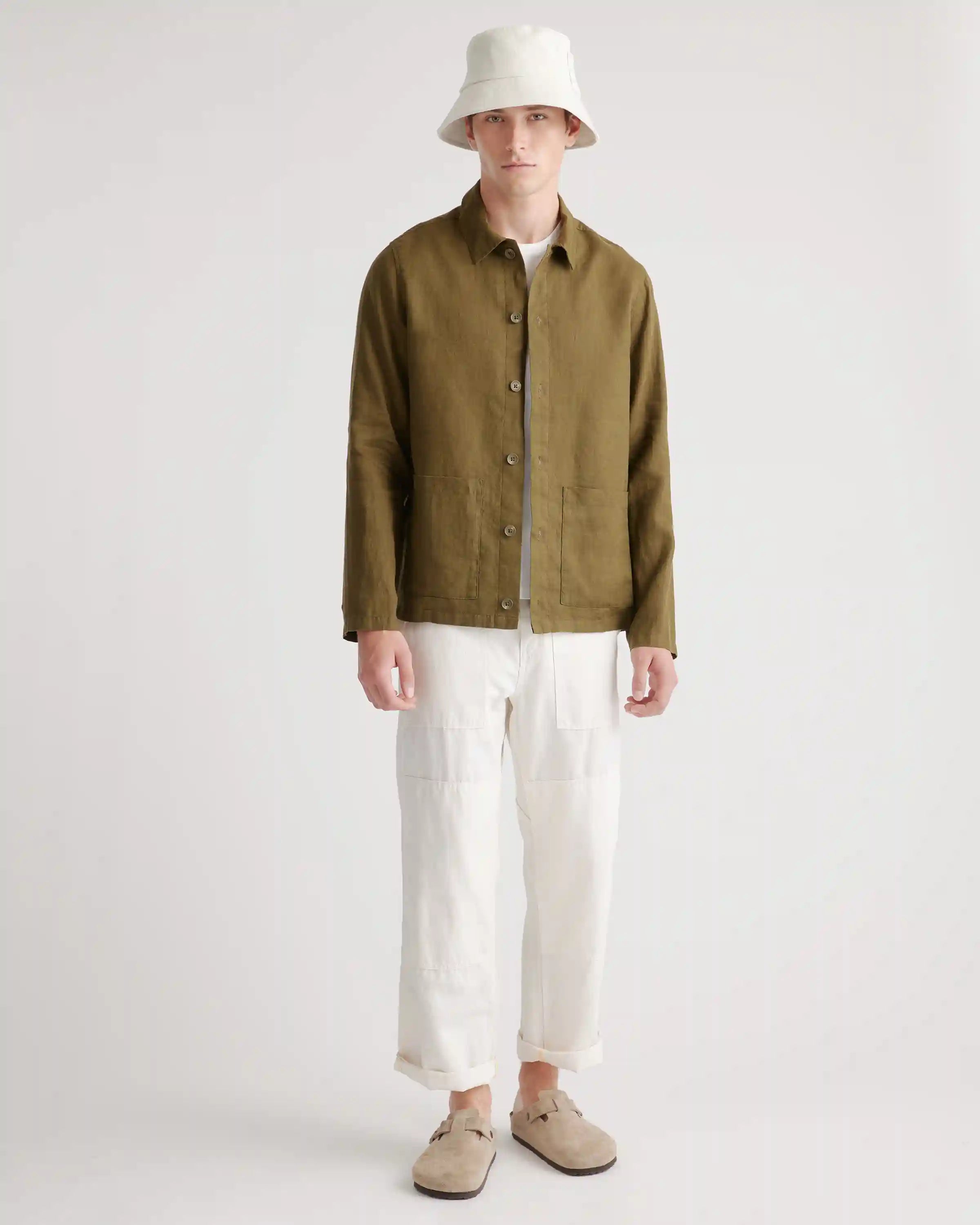 100% European Linen Chore Jacket