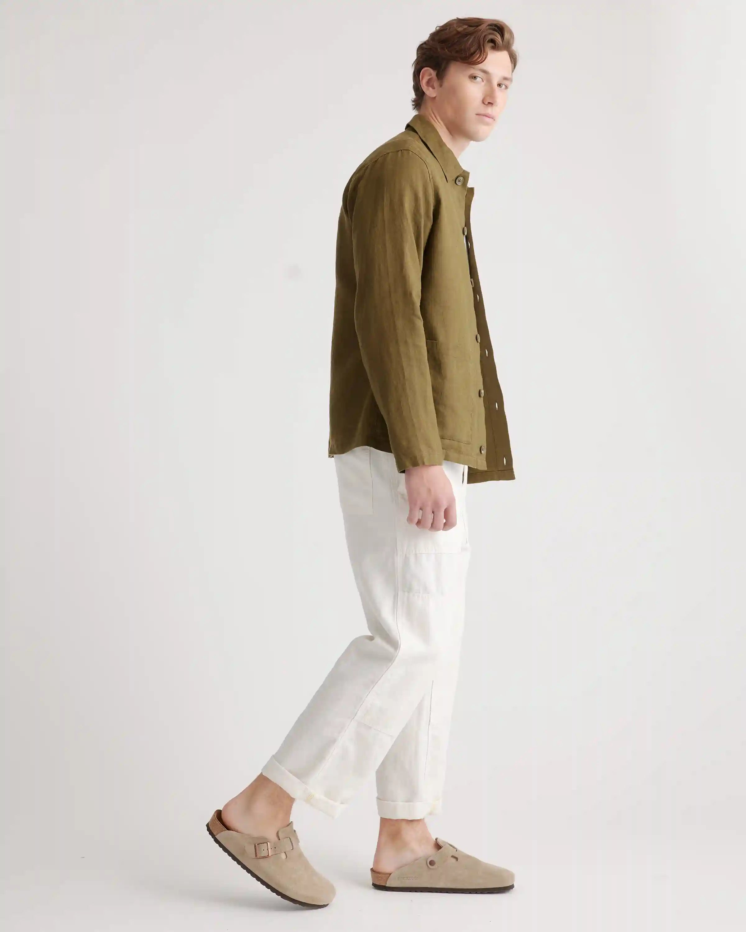 100% European Linen Chore Jacket