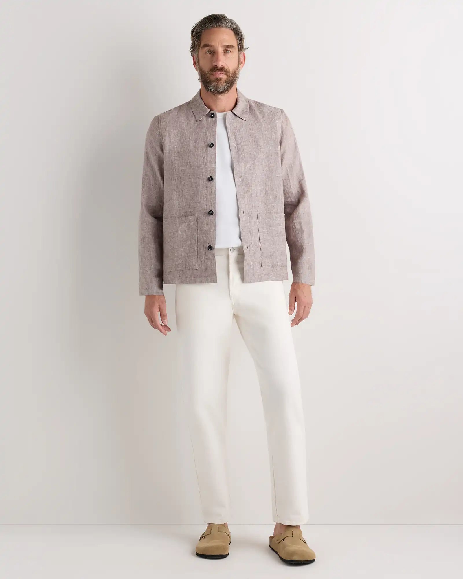 100% European Linen Chore Jacket
