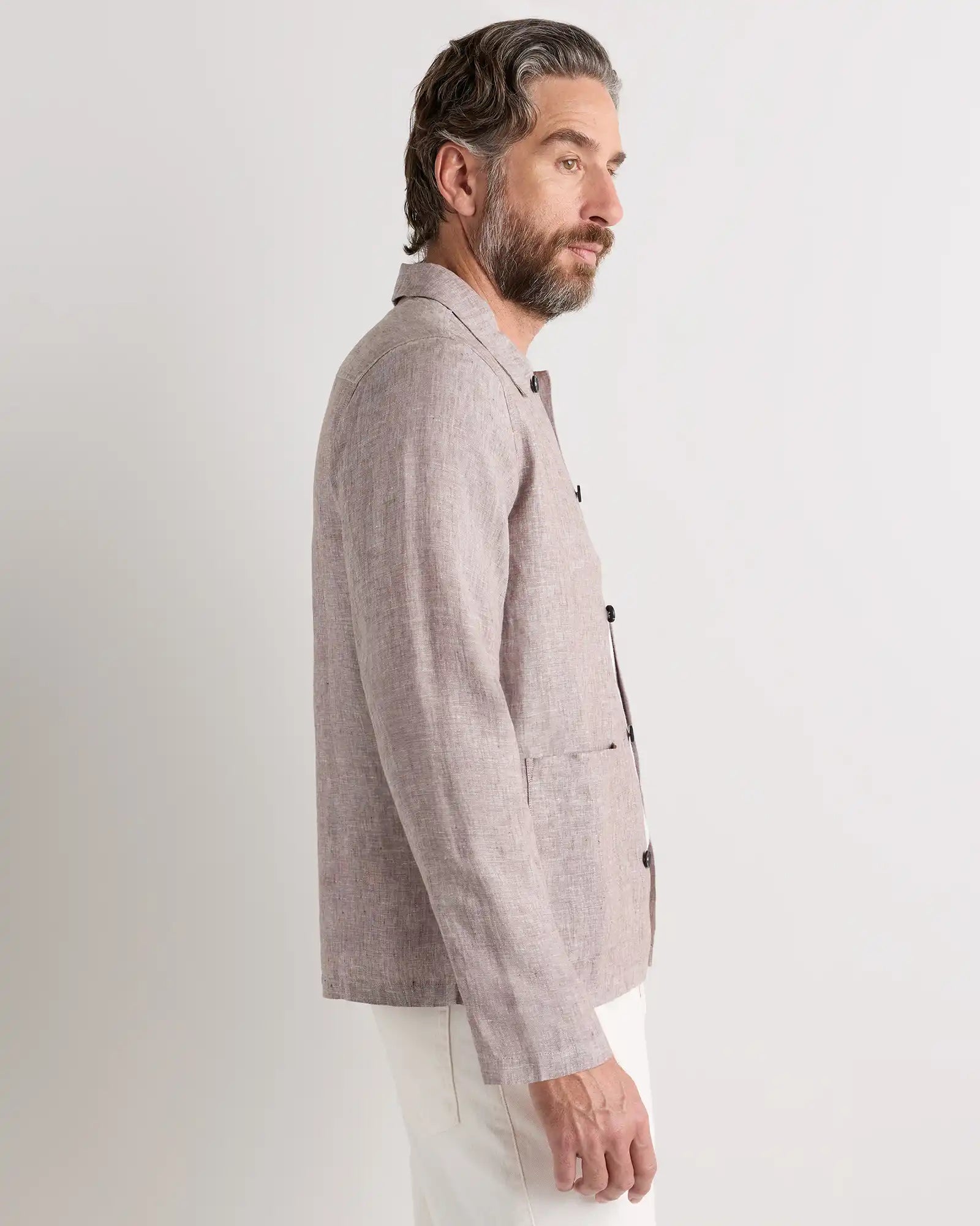 100% European Linen Chore Jacket
