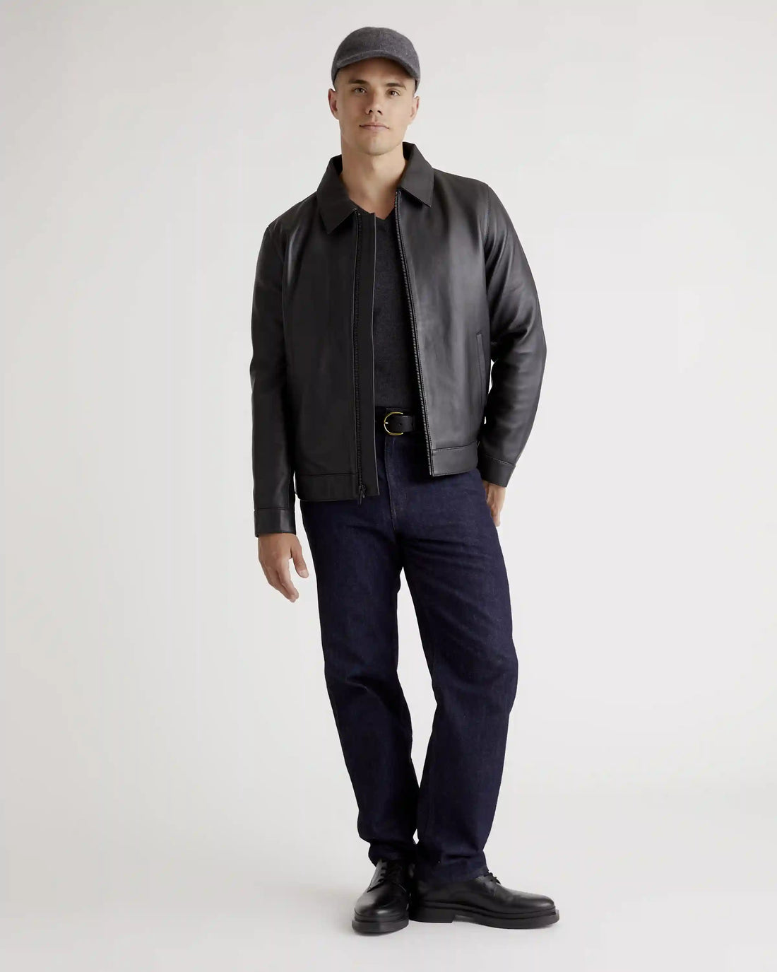 100% Leather Harrington Jacket