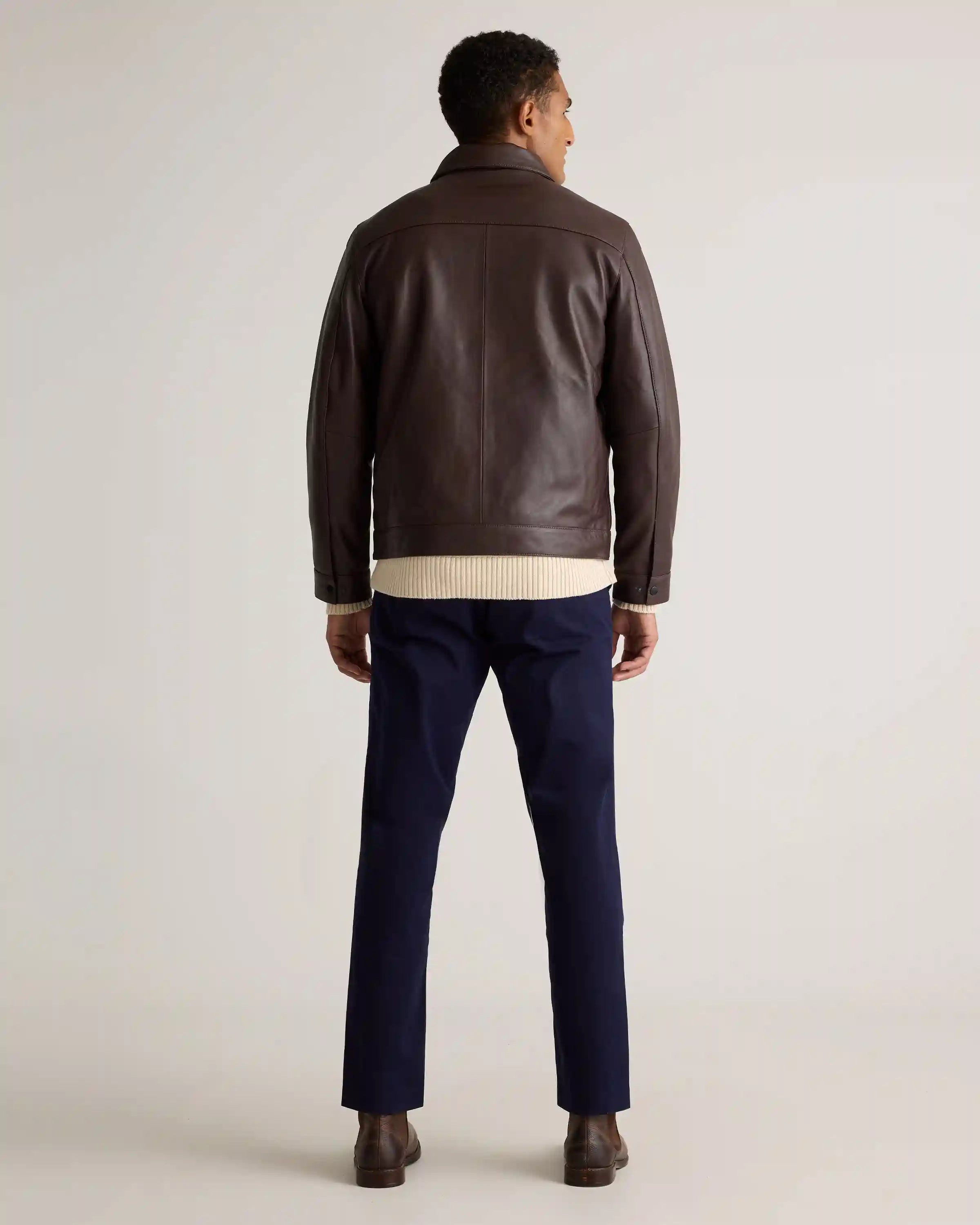 100% Leather Harrington Jacket
