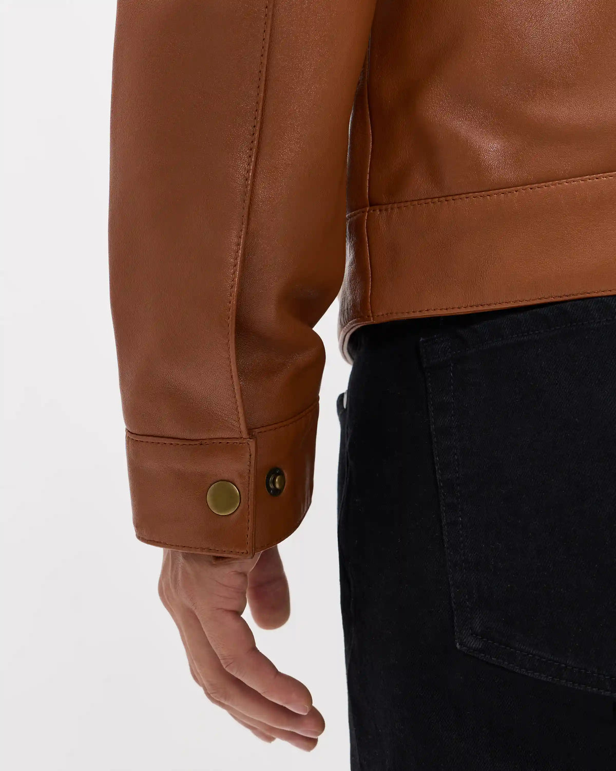 100% Leather Harrington Jacket