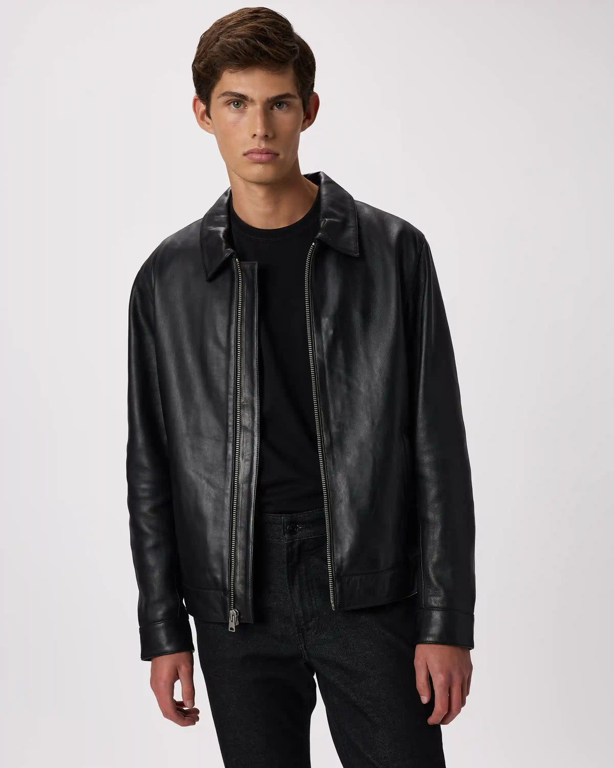 100% Leather Harrington Jacket