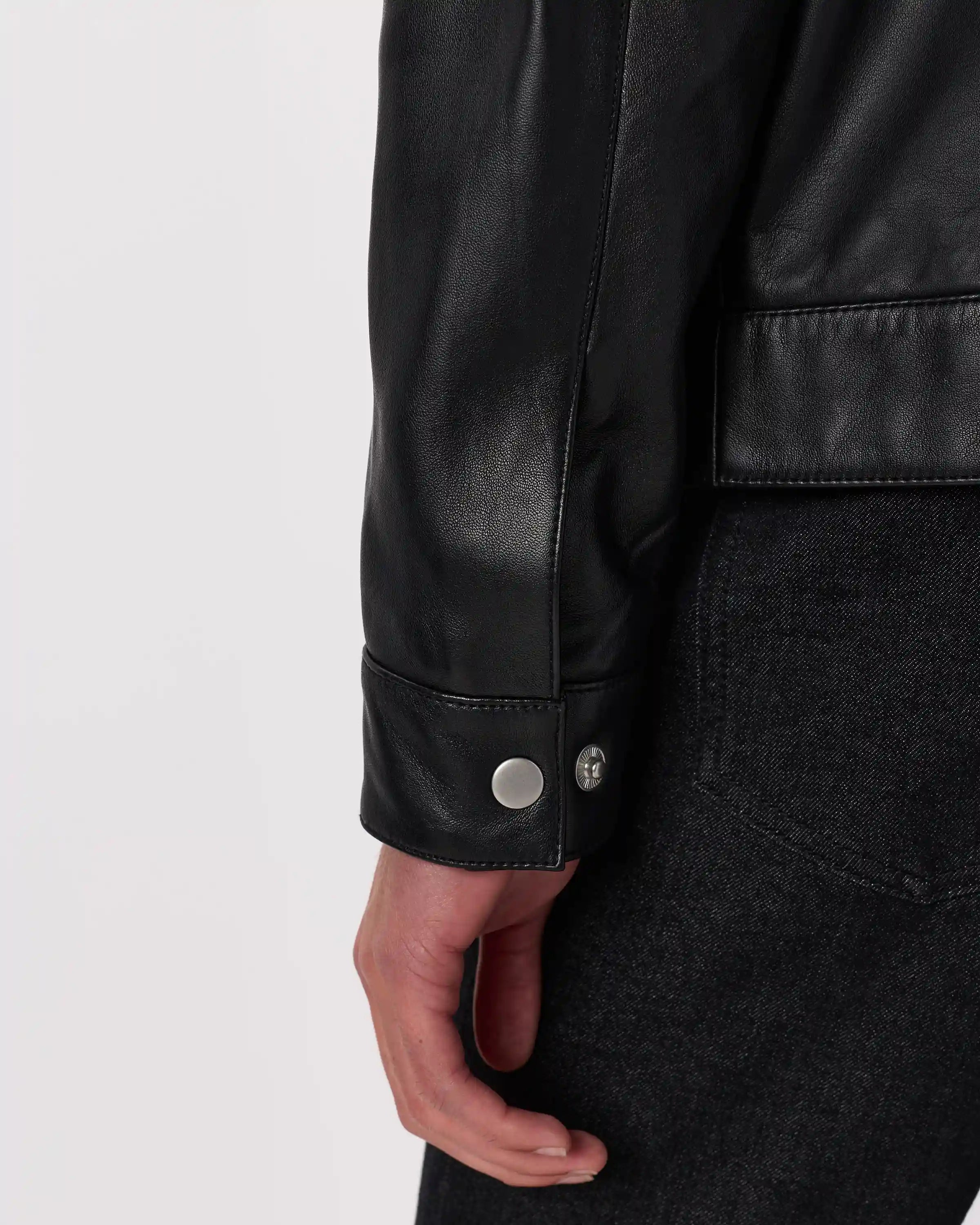 100% Leather Harrington Jacket