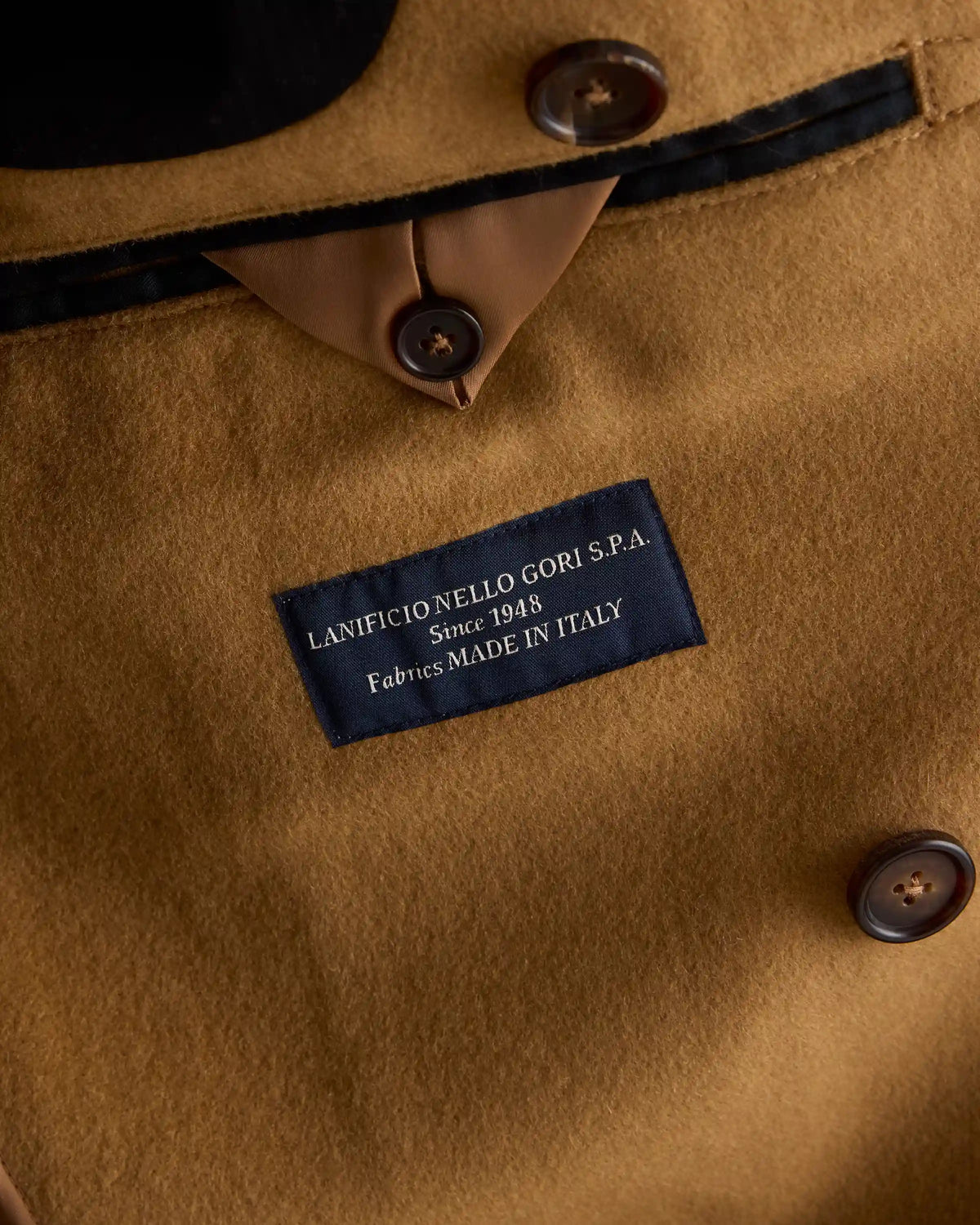 Italian Wool Double-Breasted Officer Topcoat
