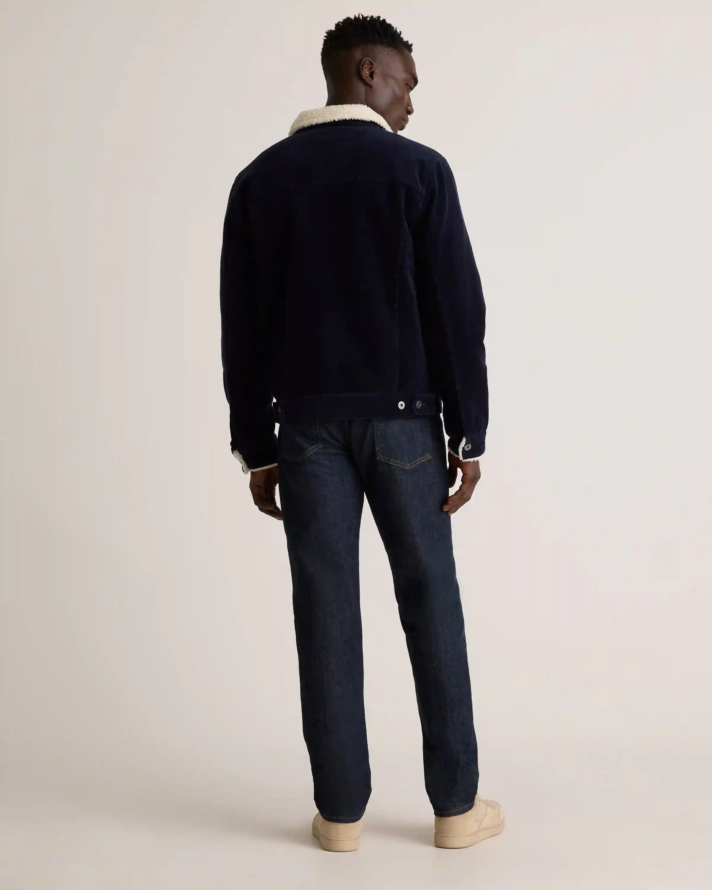 Organic Stretch Corduroy Sherpa-Lined Trucker Jacket