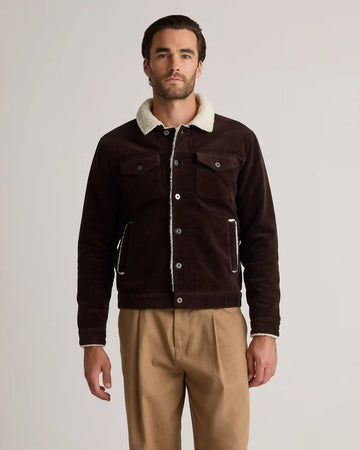Organic Stretch Corduroy Sherpa-Lined Trucker Jacket