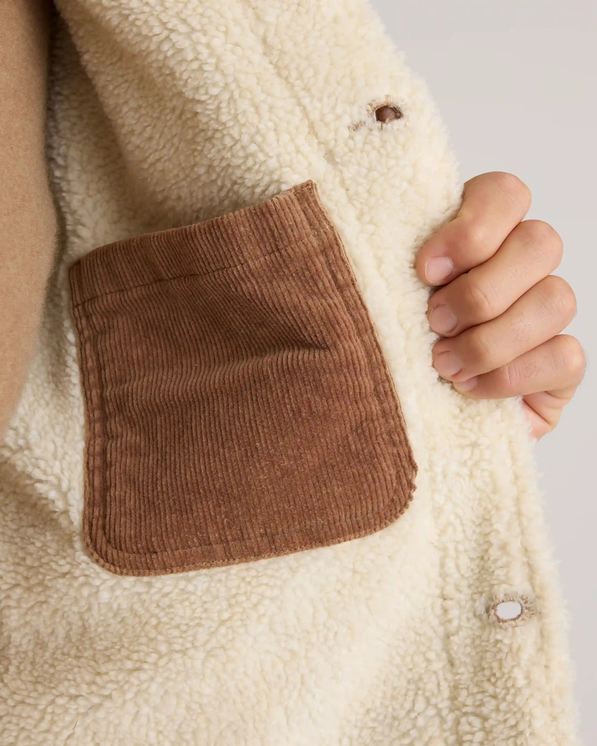Organic Stretch Corduroy Sherpa-Lined Trucker Jacket