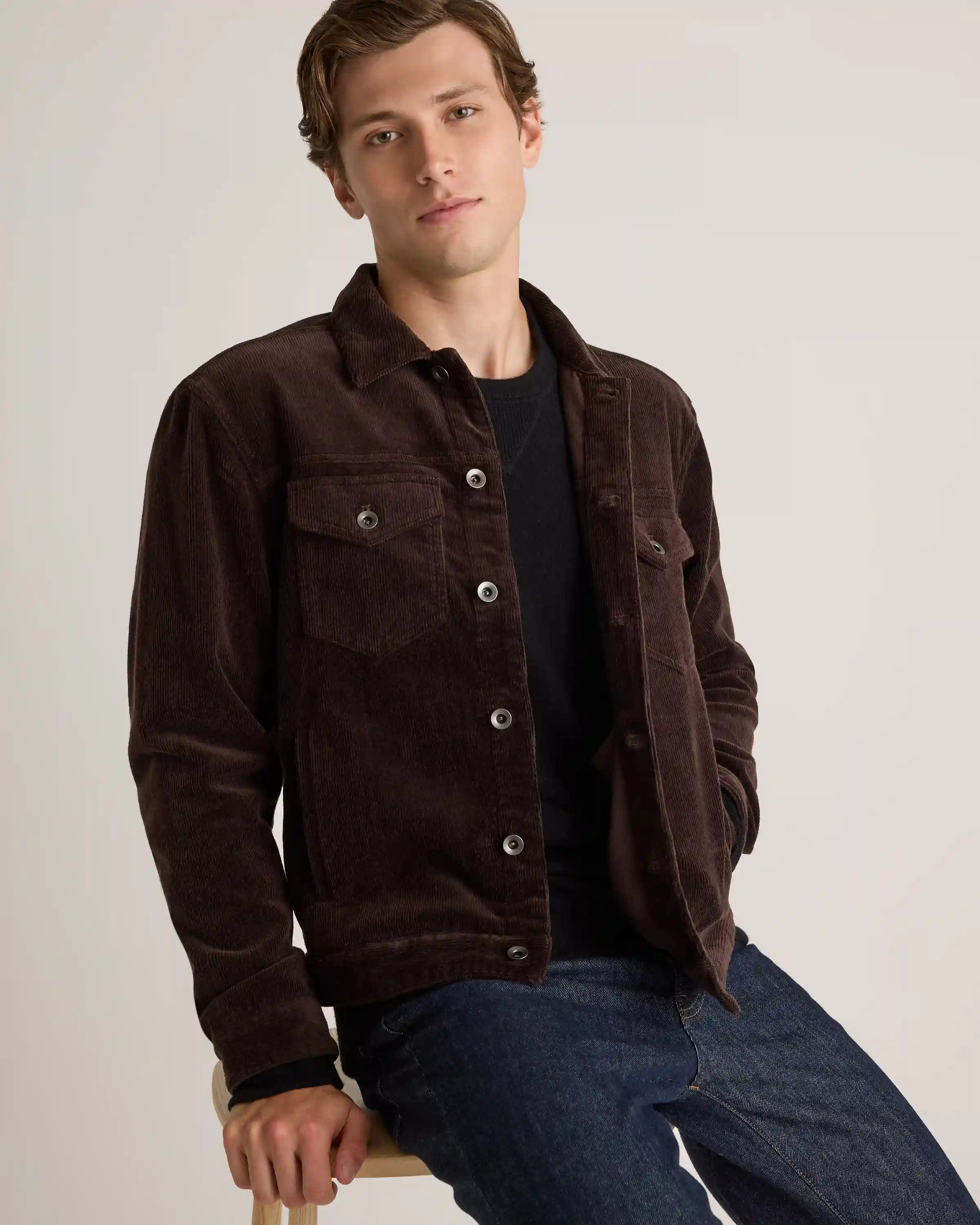 Organic Stretch Corduroy Trucker Jacket