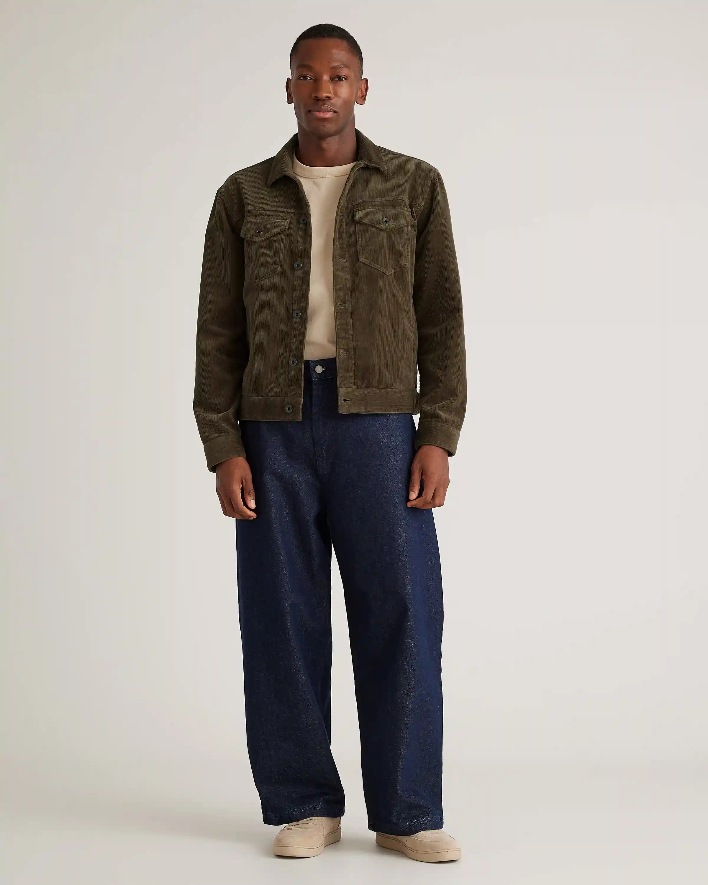 Organic Stretch Corduroy Trucker Jacket