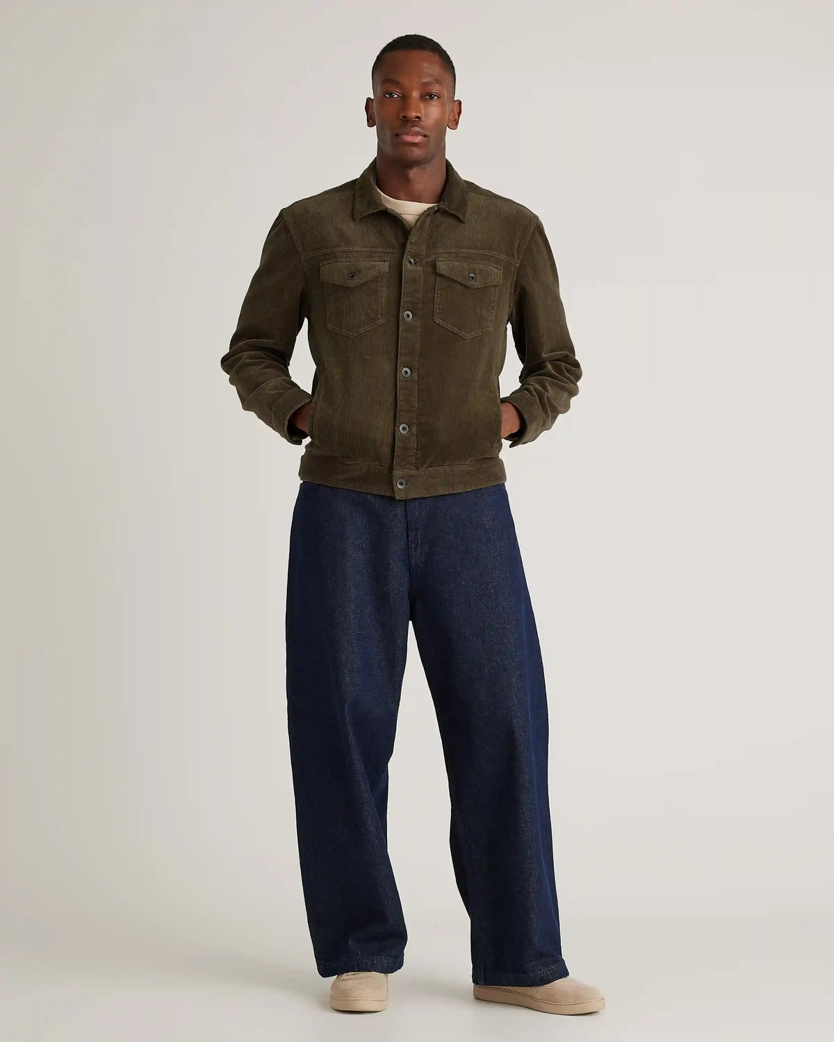 Organic Stretch Corduroy Trucker Jacket