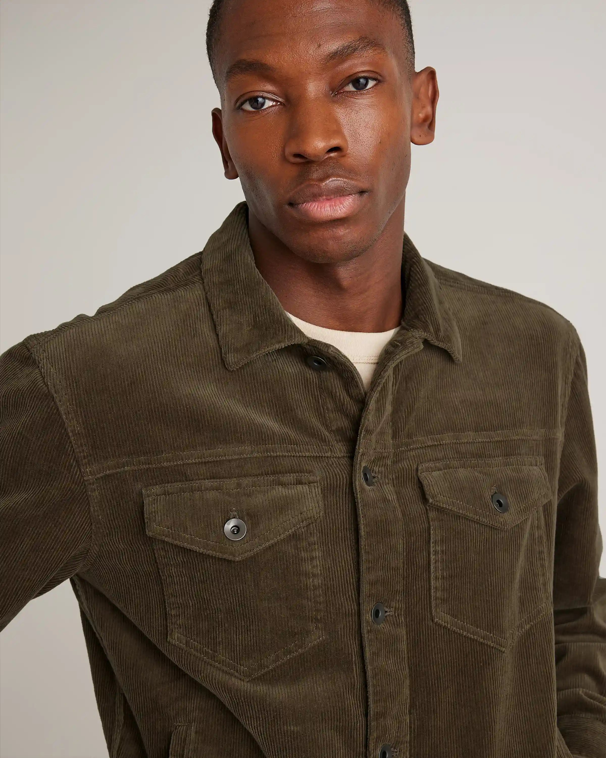 Organic Stretch Corduroy Trucker Jacket