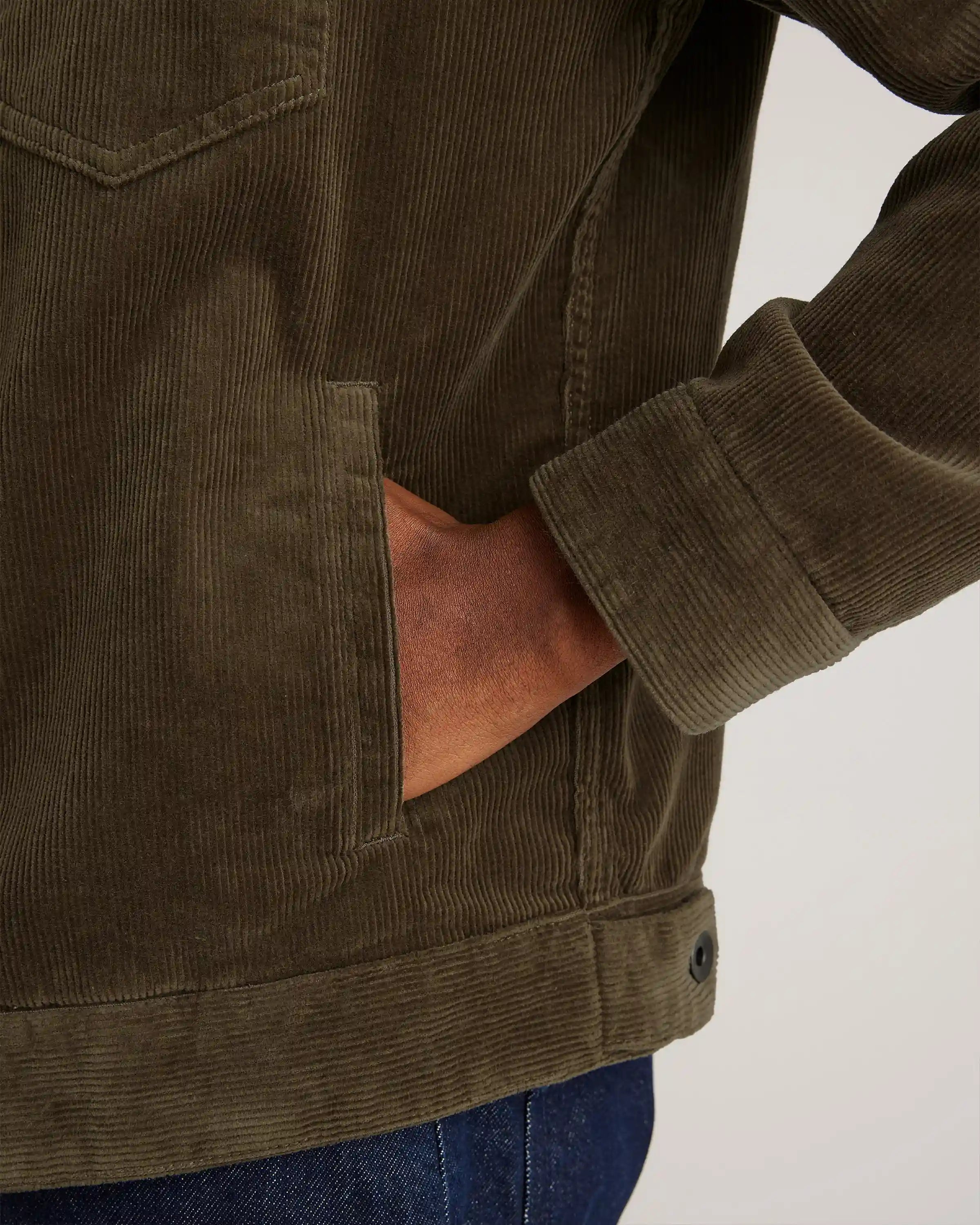 Organic Stretch Corduroy Trucker Jacket