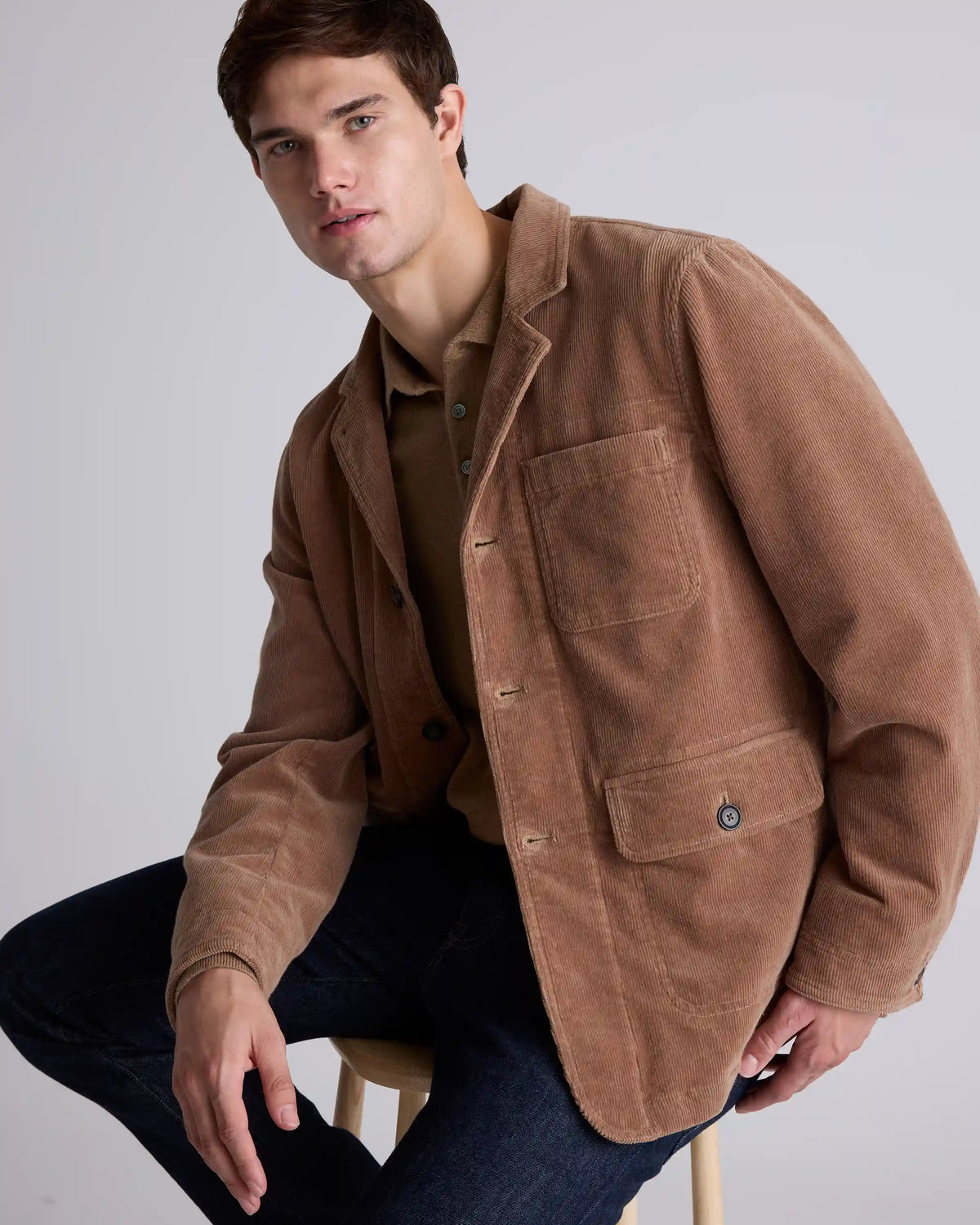 Organic Stretch Corduroy Chore Jacket