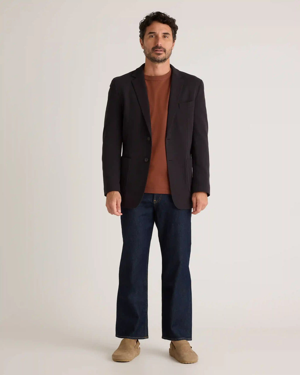 Cotton Pique Knit Blazer