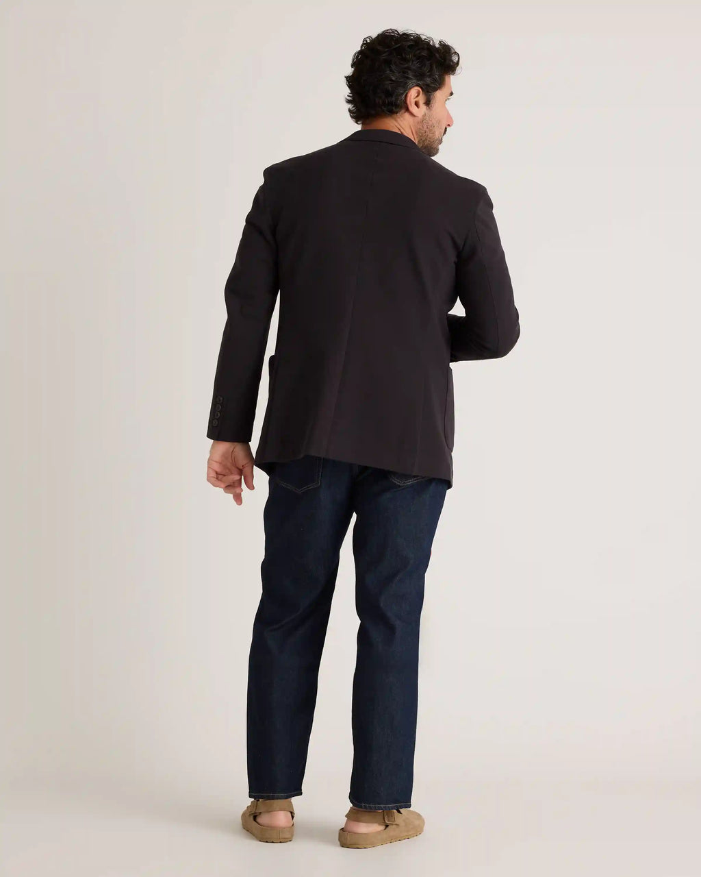 Cotton Pique Knit Blazer