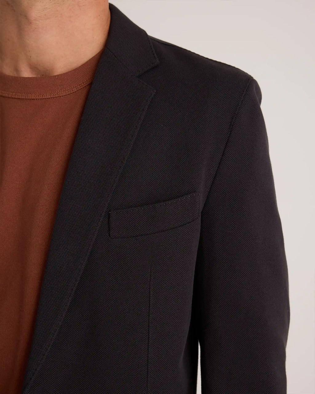Cotton Pique Knit Blazer
