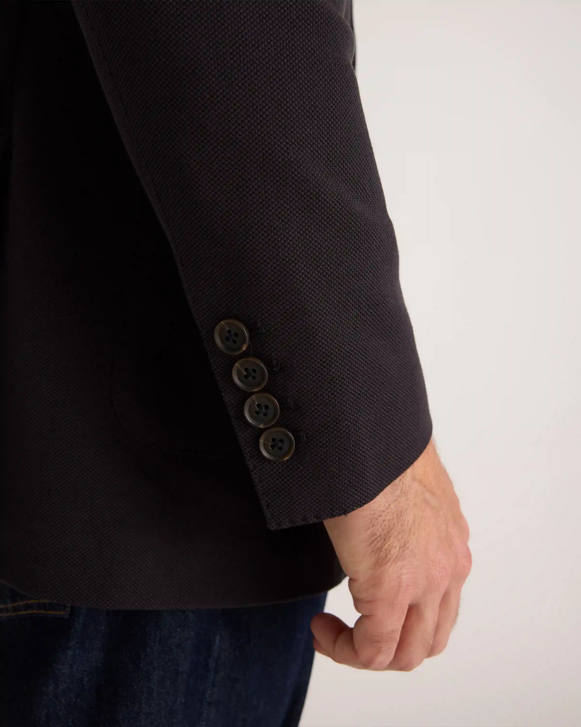 Cotton Pique Knit Blazer
