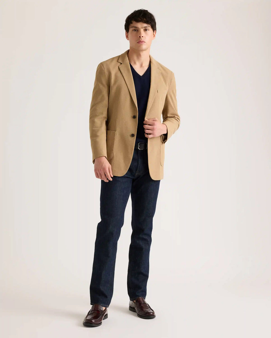 Cotton Pique Knit Blazer