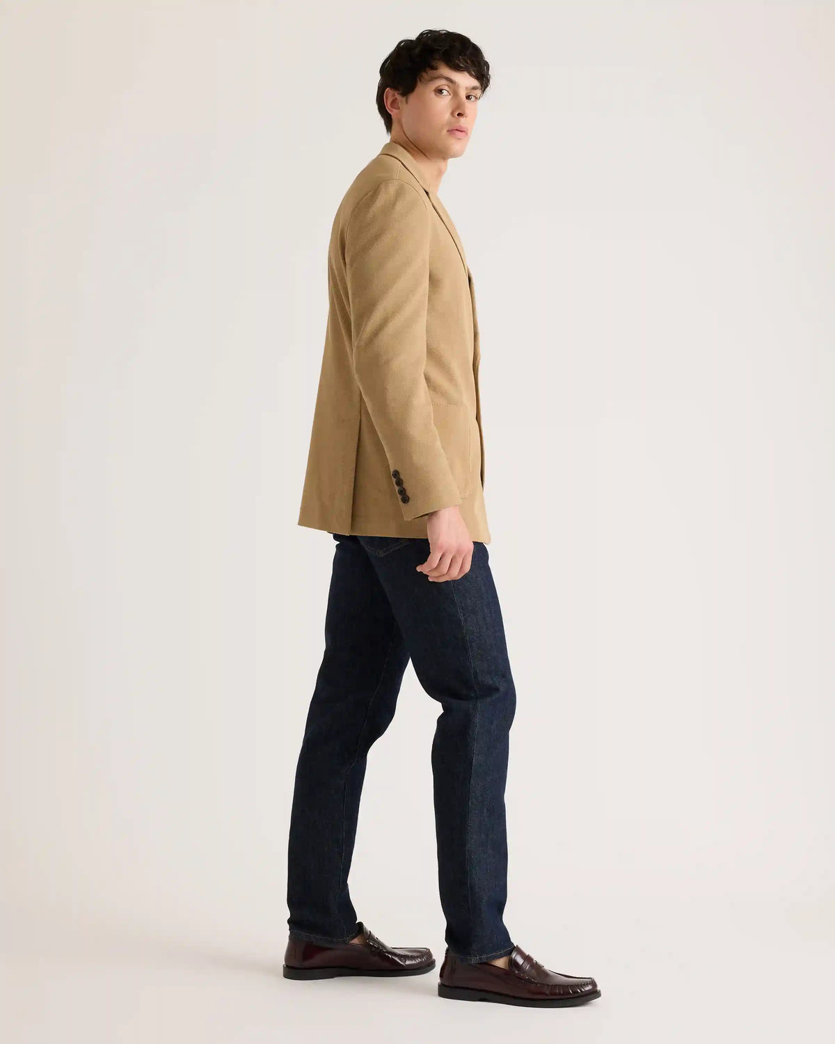 Cotton Pique Knit Blazer