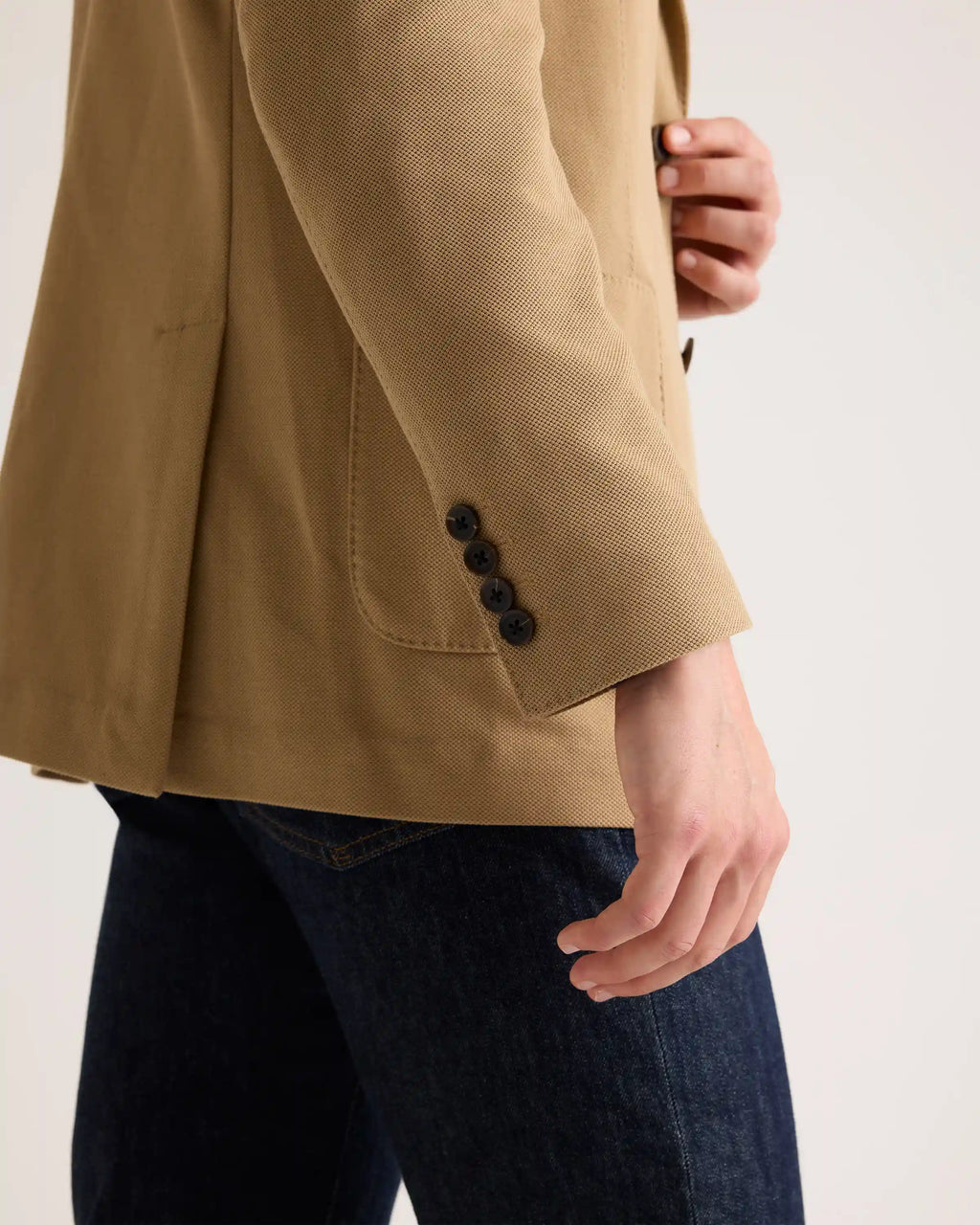 Cotton Pique Knit Blazer