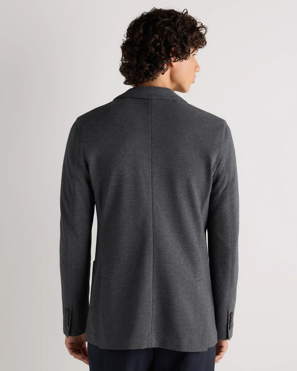Cotton Pique Knit Blazer