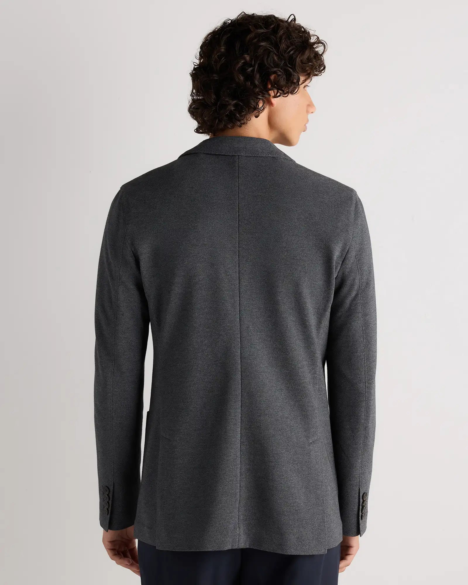 Cotton Pique Knit Blazer